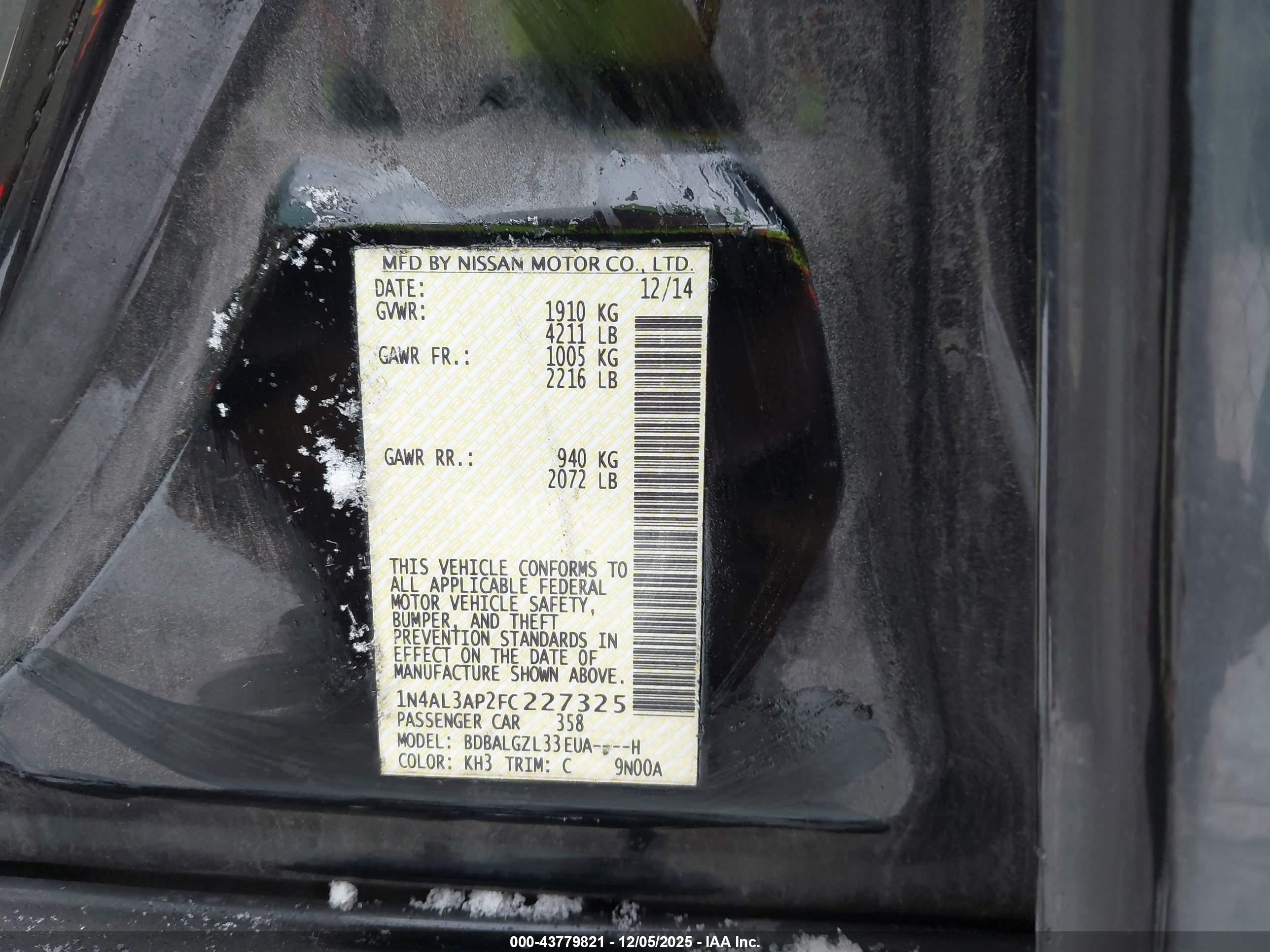 NISSAN ALTIMA image 9