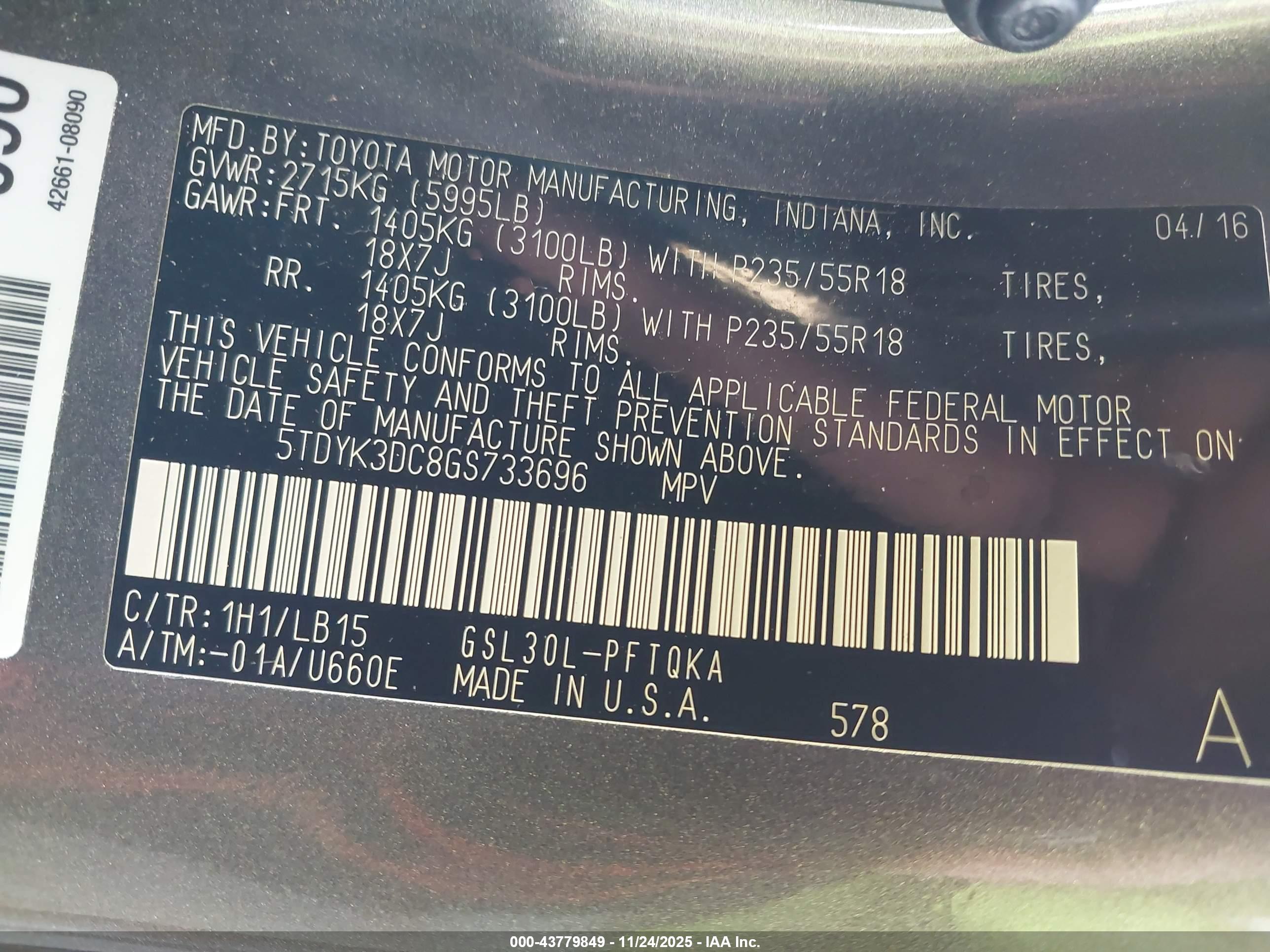 TOYOTA SIENNA image 9