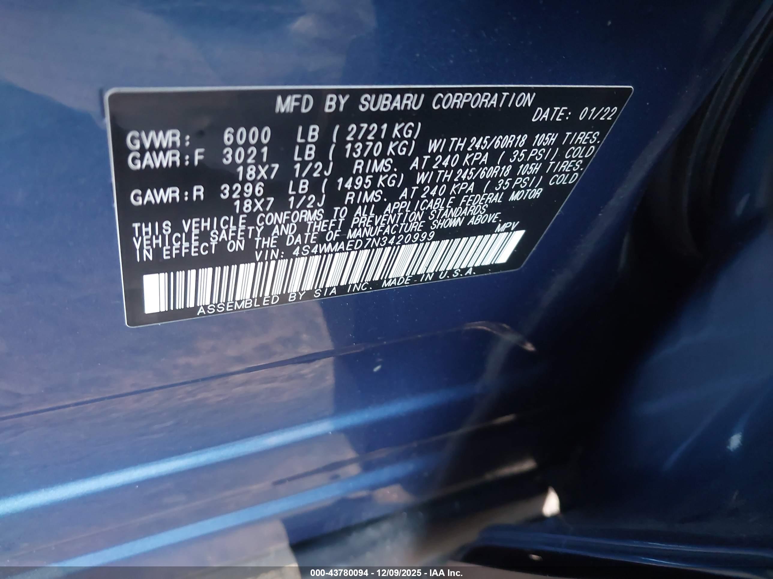 SUBARU ASCENT image 9