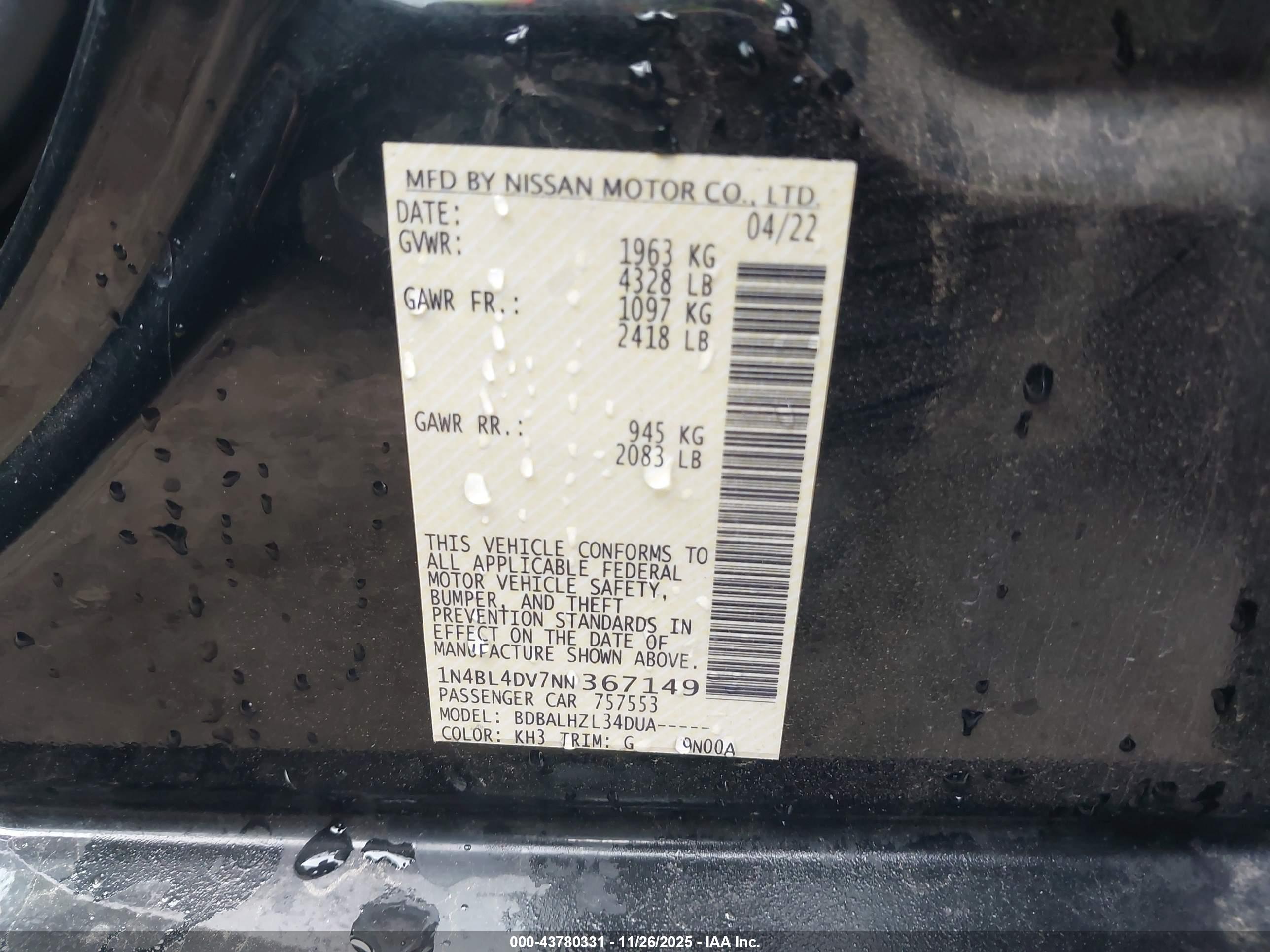 NISSAN ALTIMA image 9