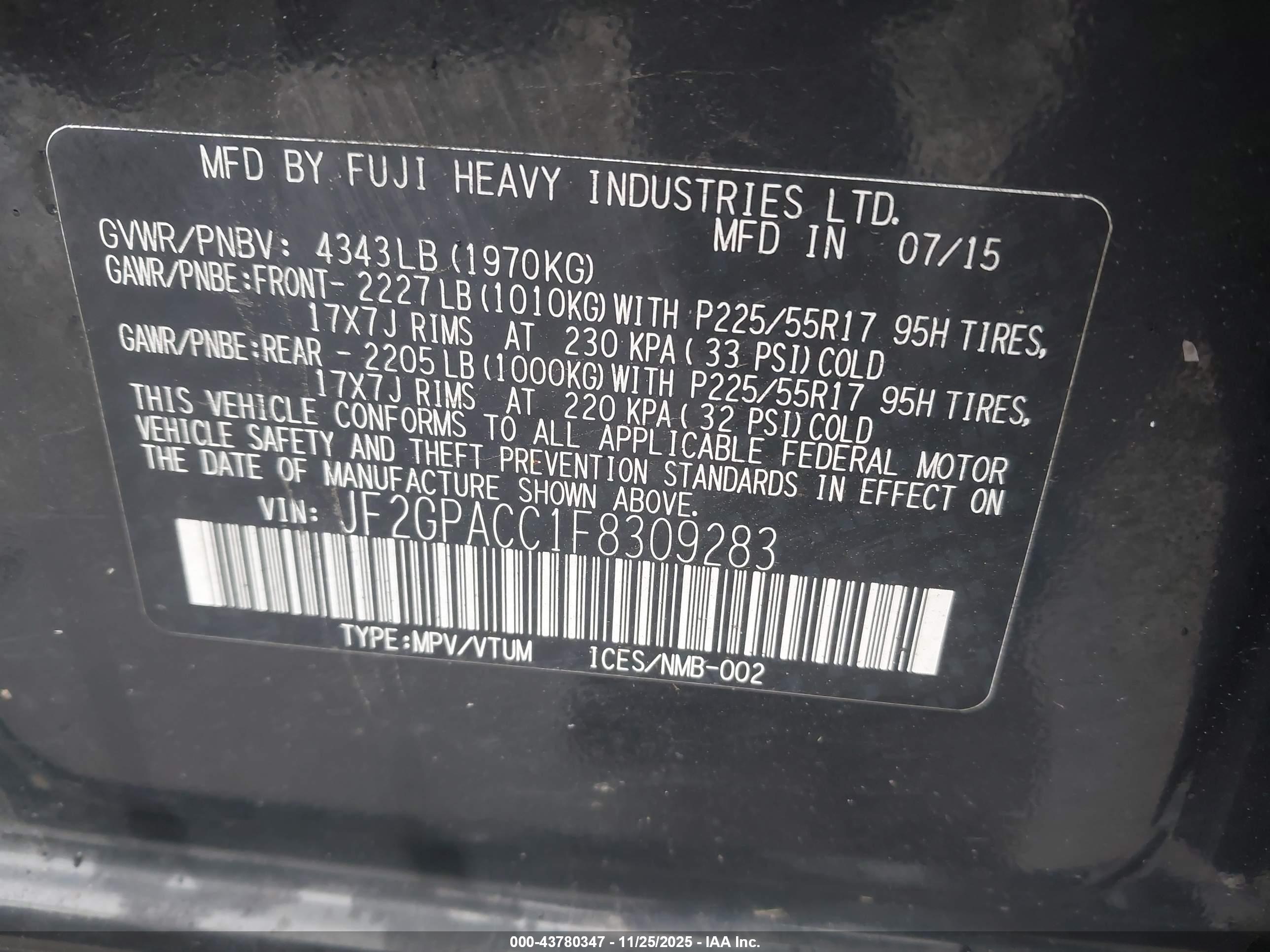 SUBARU XV image 9