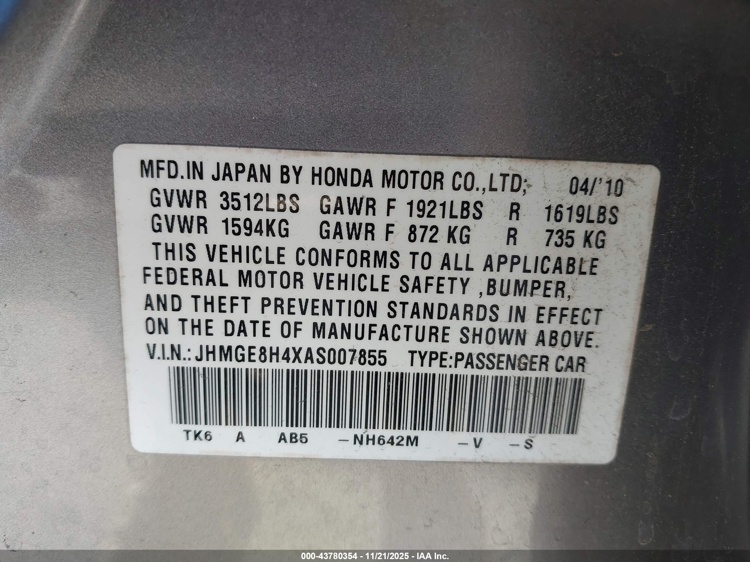 HONDA FIT image 9