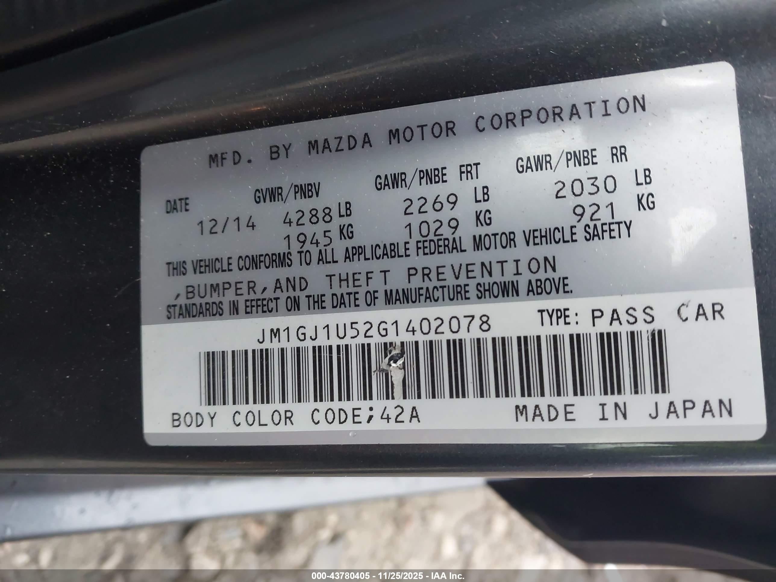 MAZDA MAZDA6 image 9