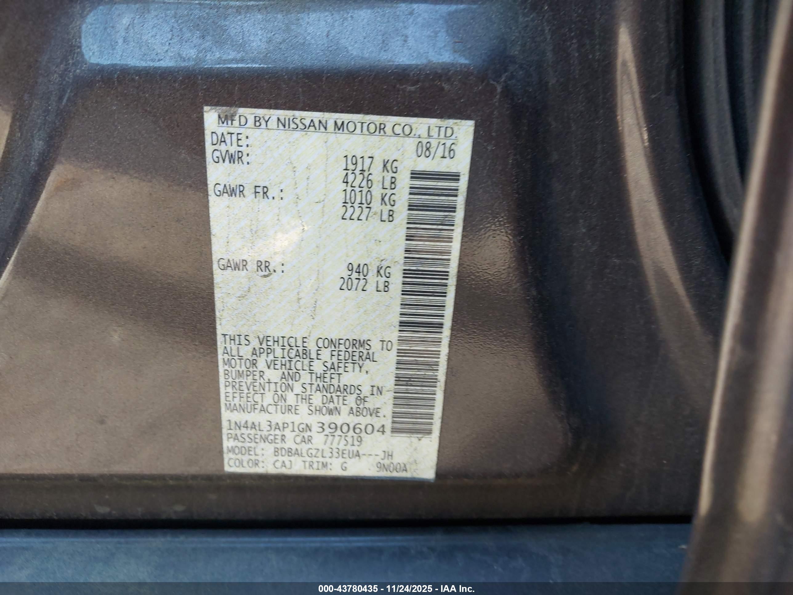 NISSAN ALTIMA image 9