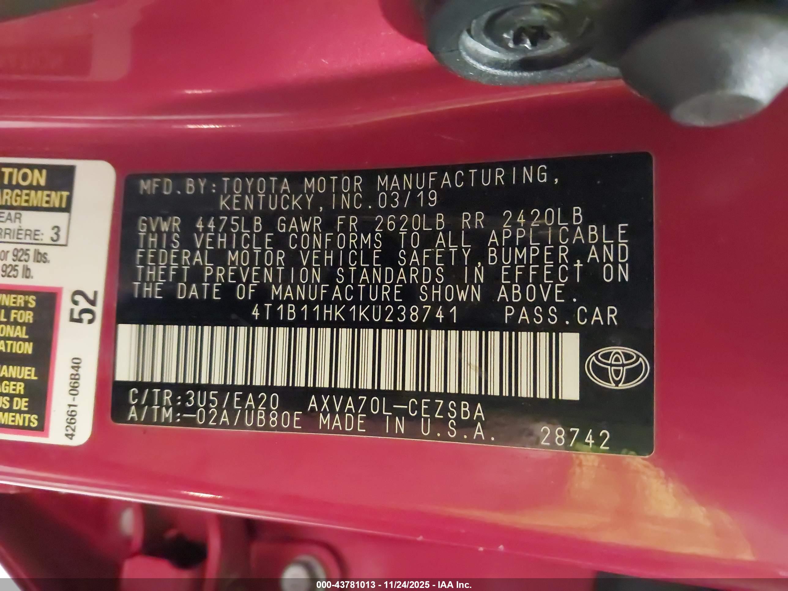 TOYOTA CAMRY image 9