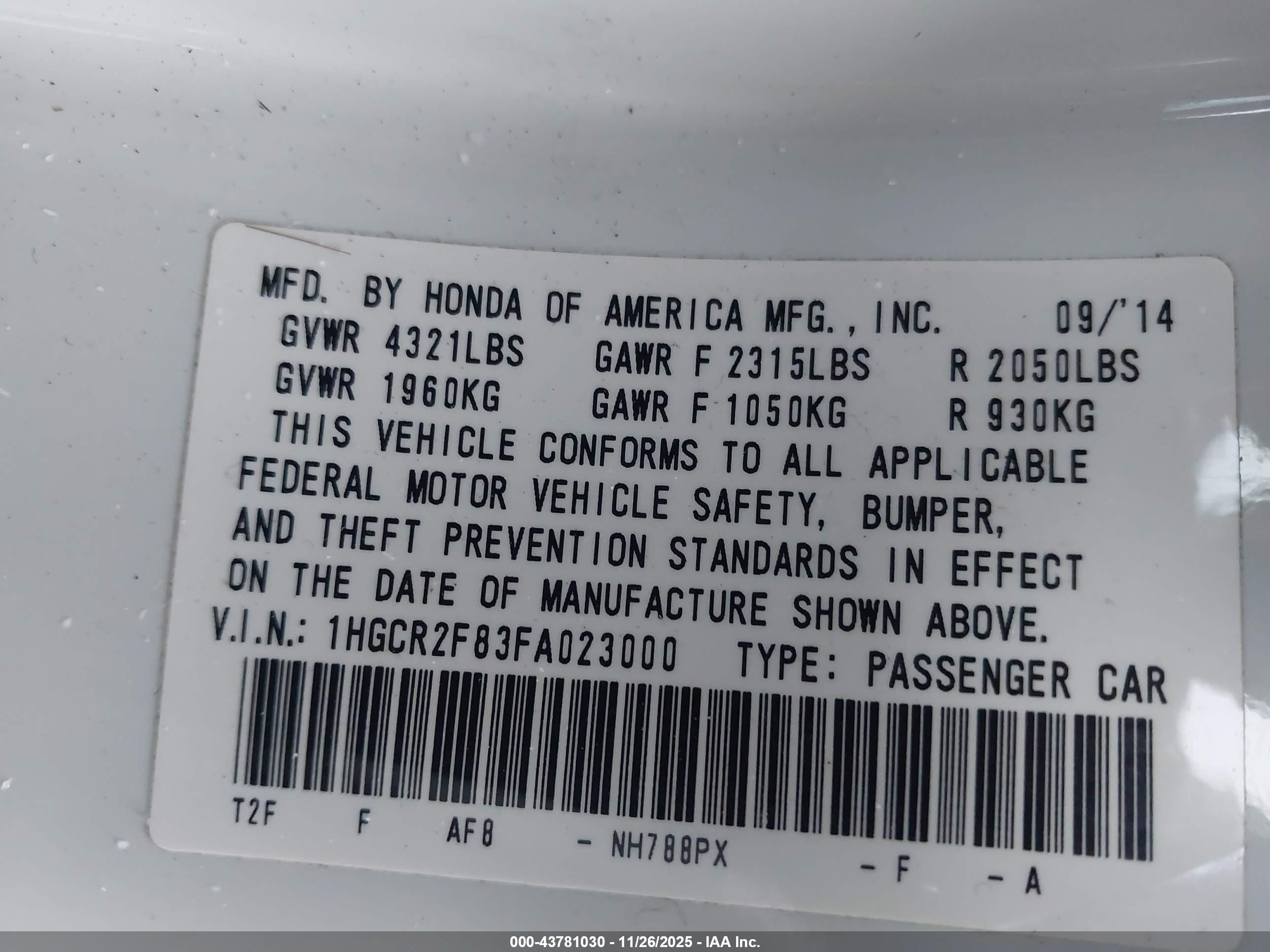 HONDA ACCORD image 9