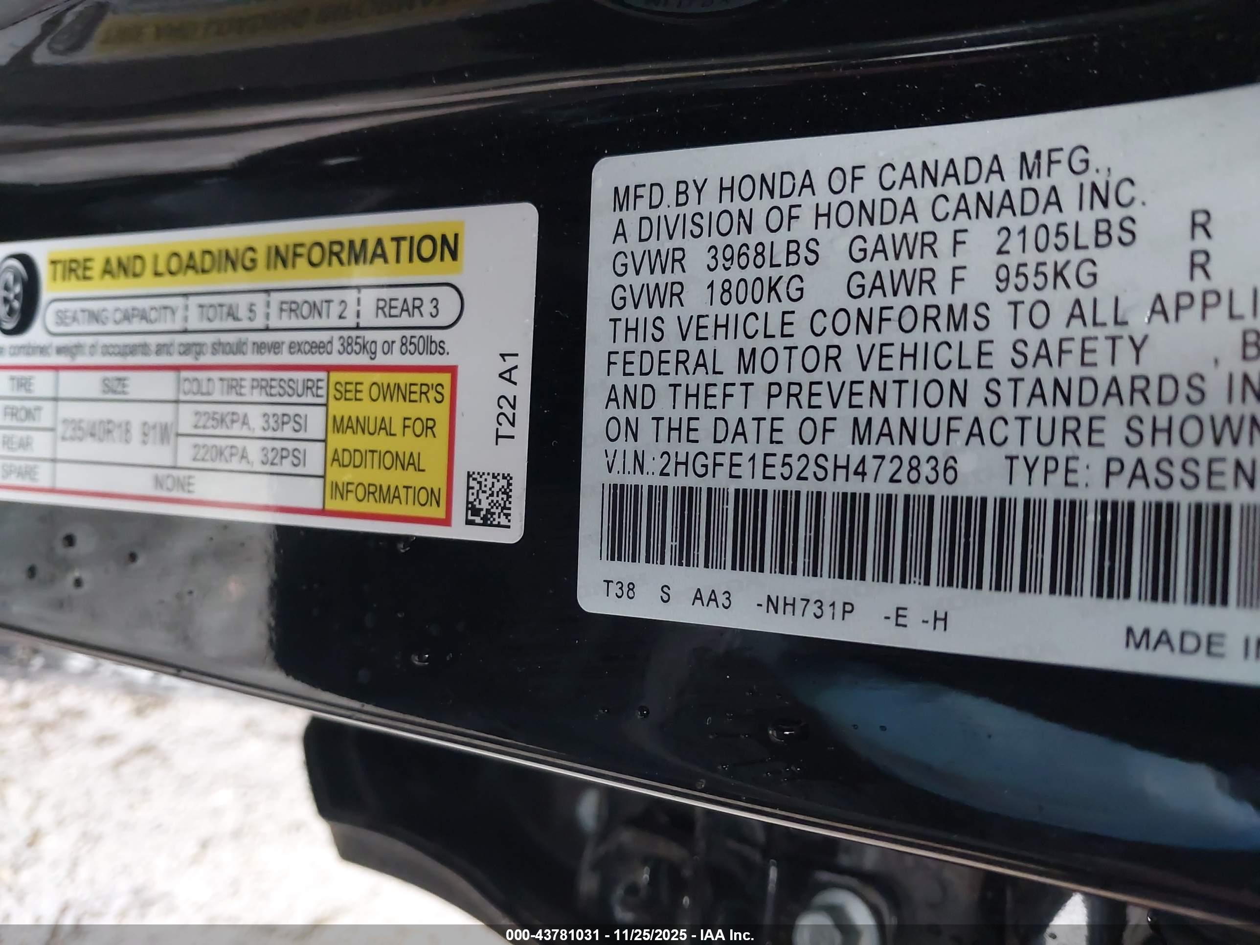 HONDA CIVIC image 9