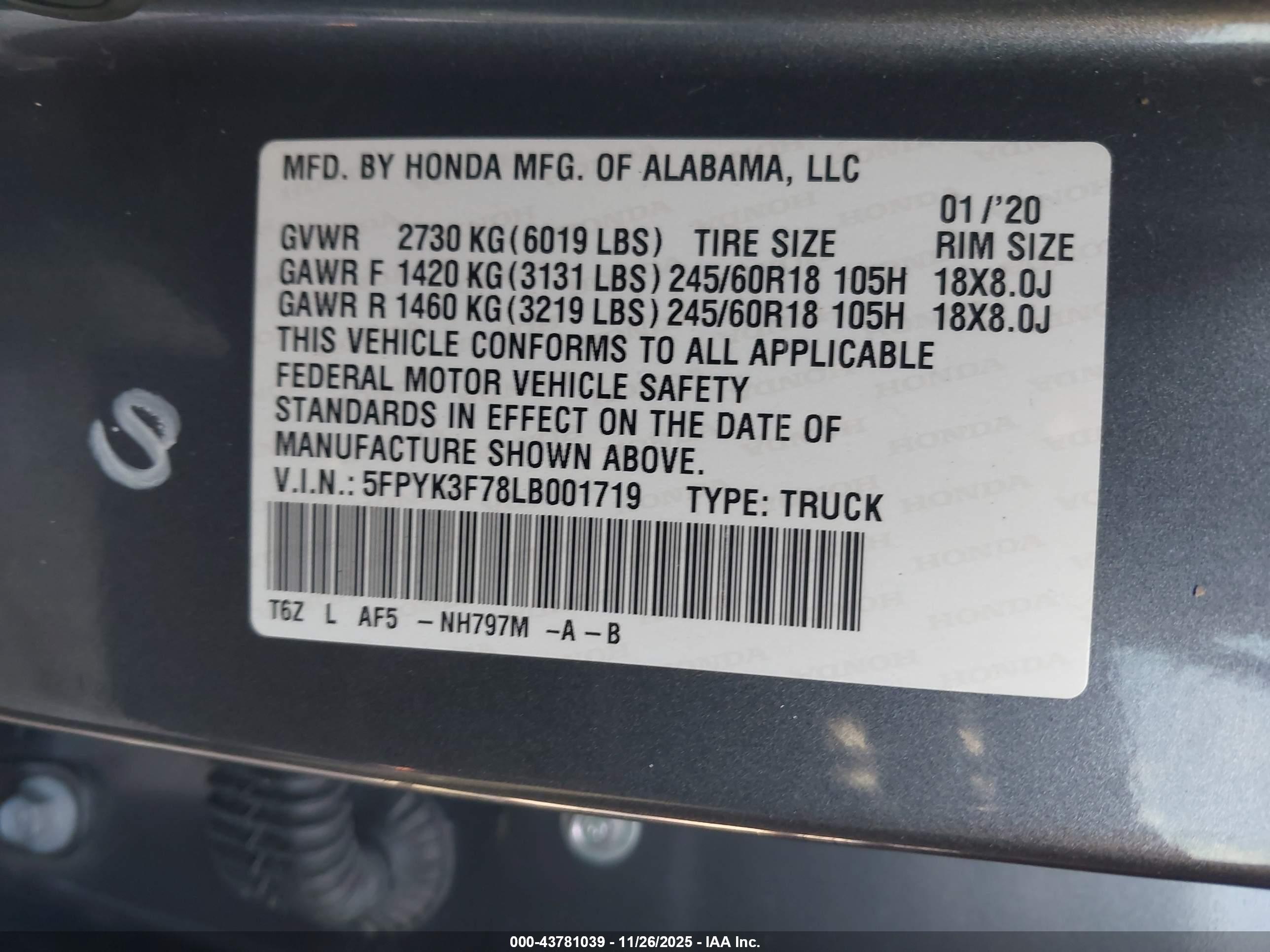 HONDA RIDGELINE image 9