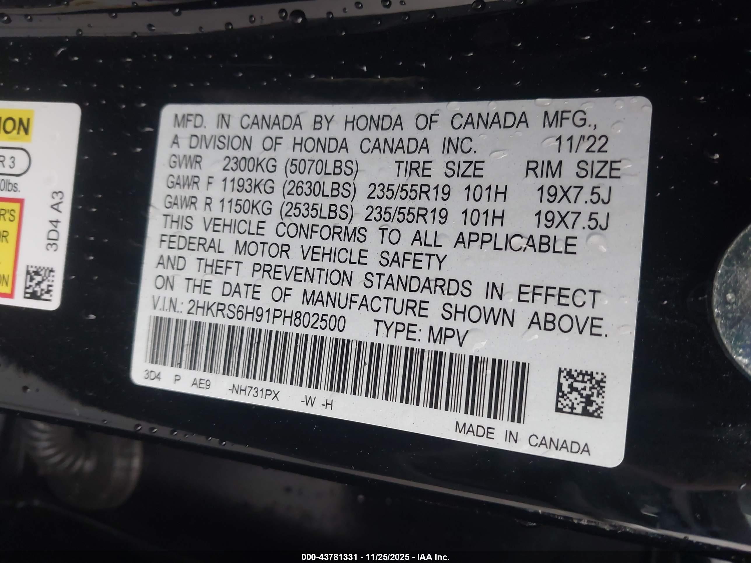 HONDA CR-V image 9