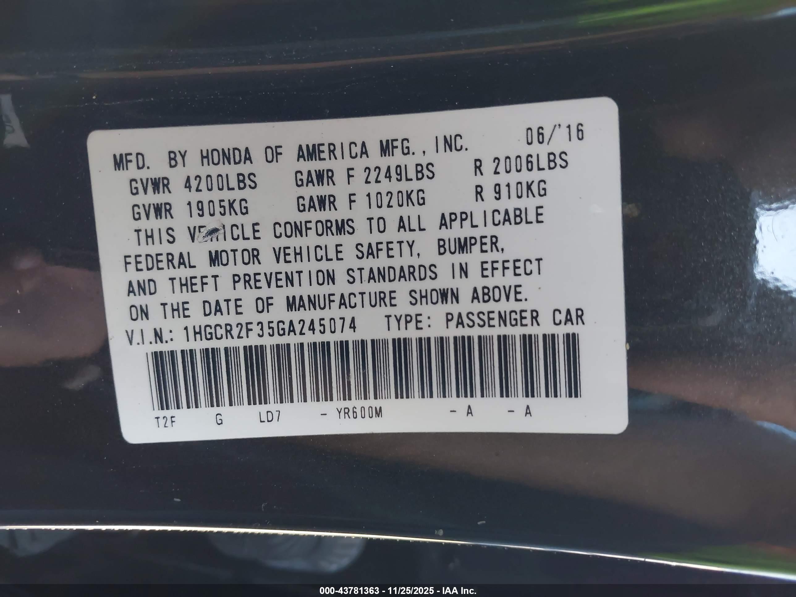 HONDA ACCORD image 9