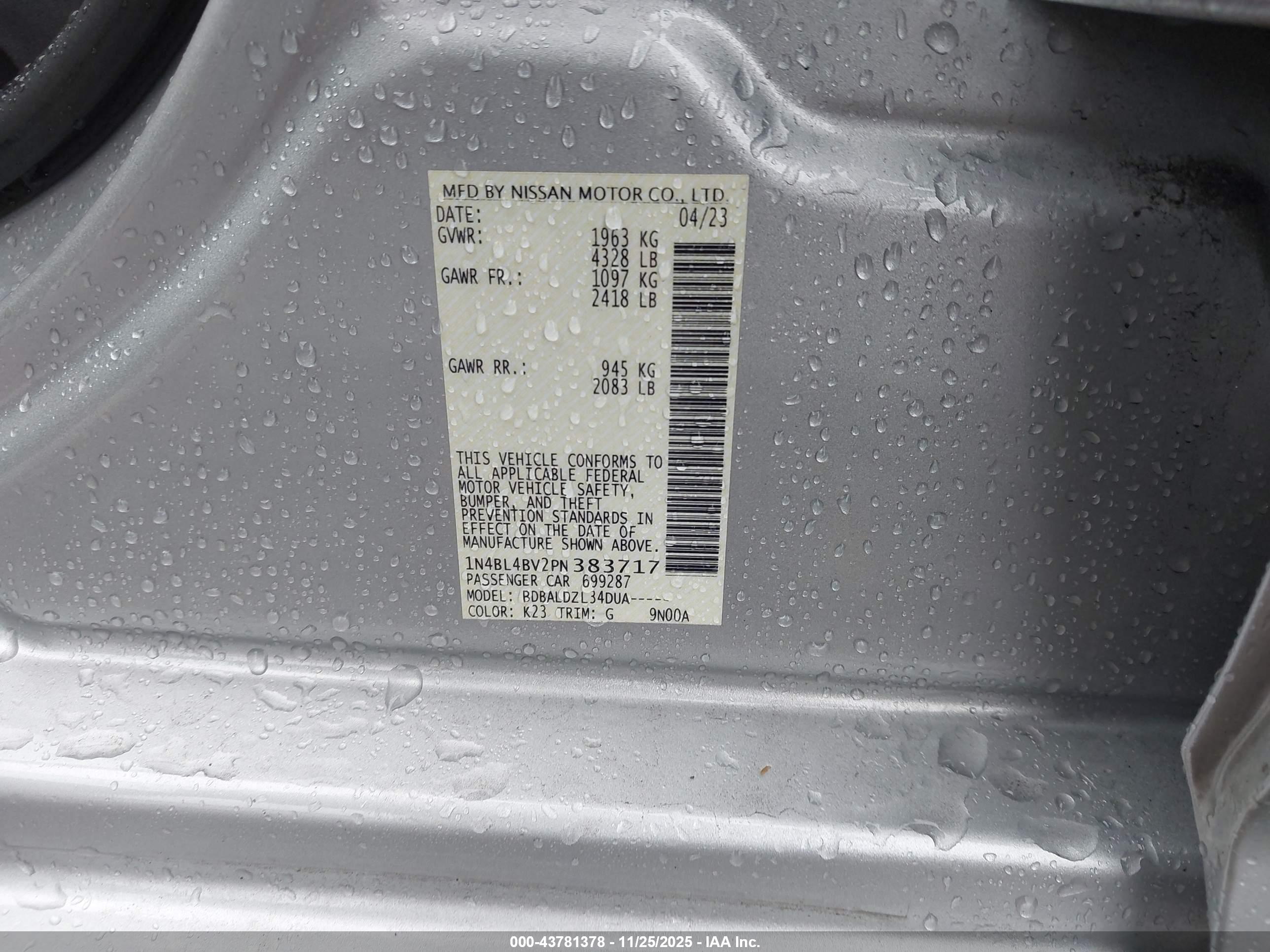 NISSAN ALTIMA image 9