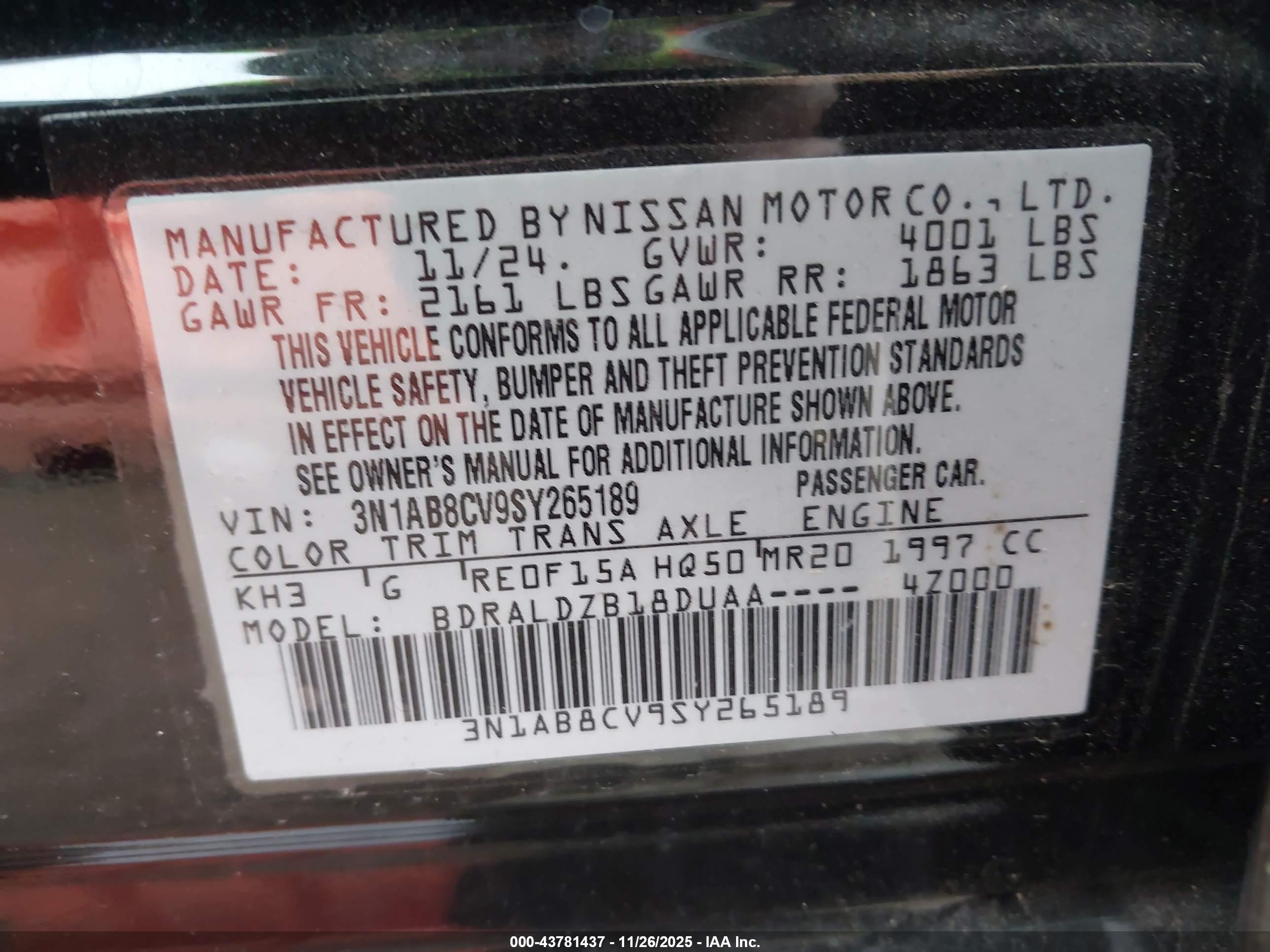 NISSAN SENTRA image 9