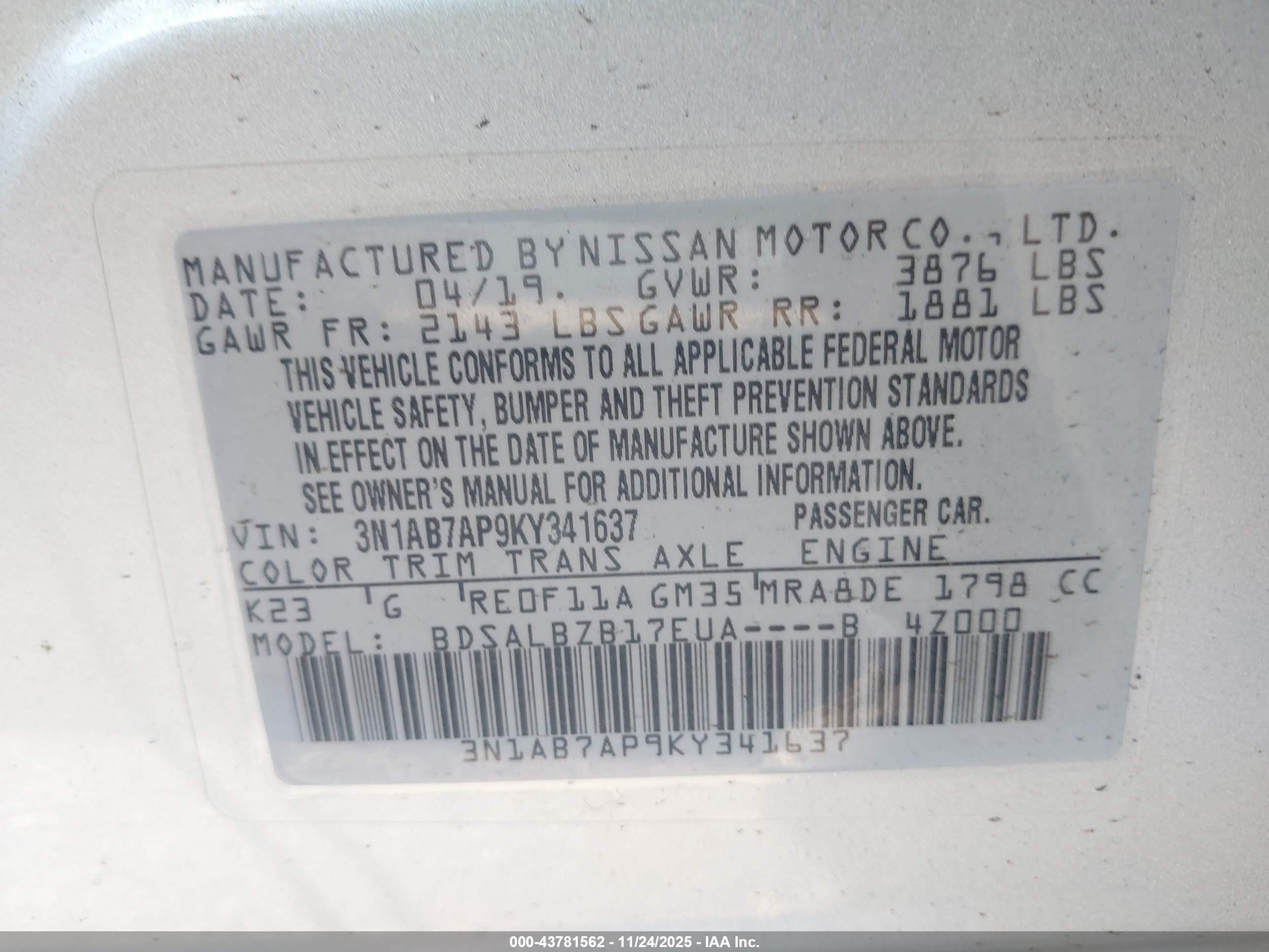 NISSAN SENTRA image 9