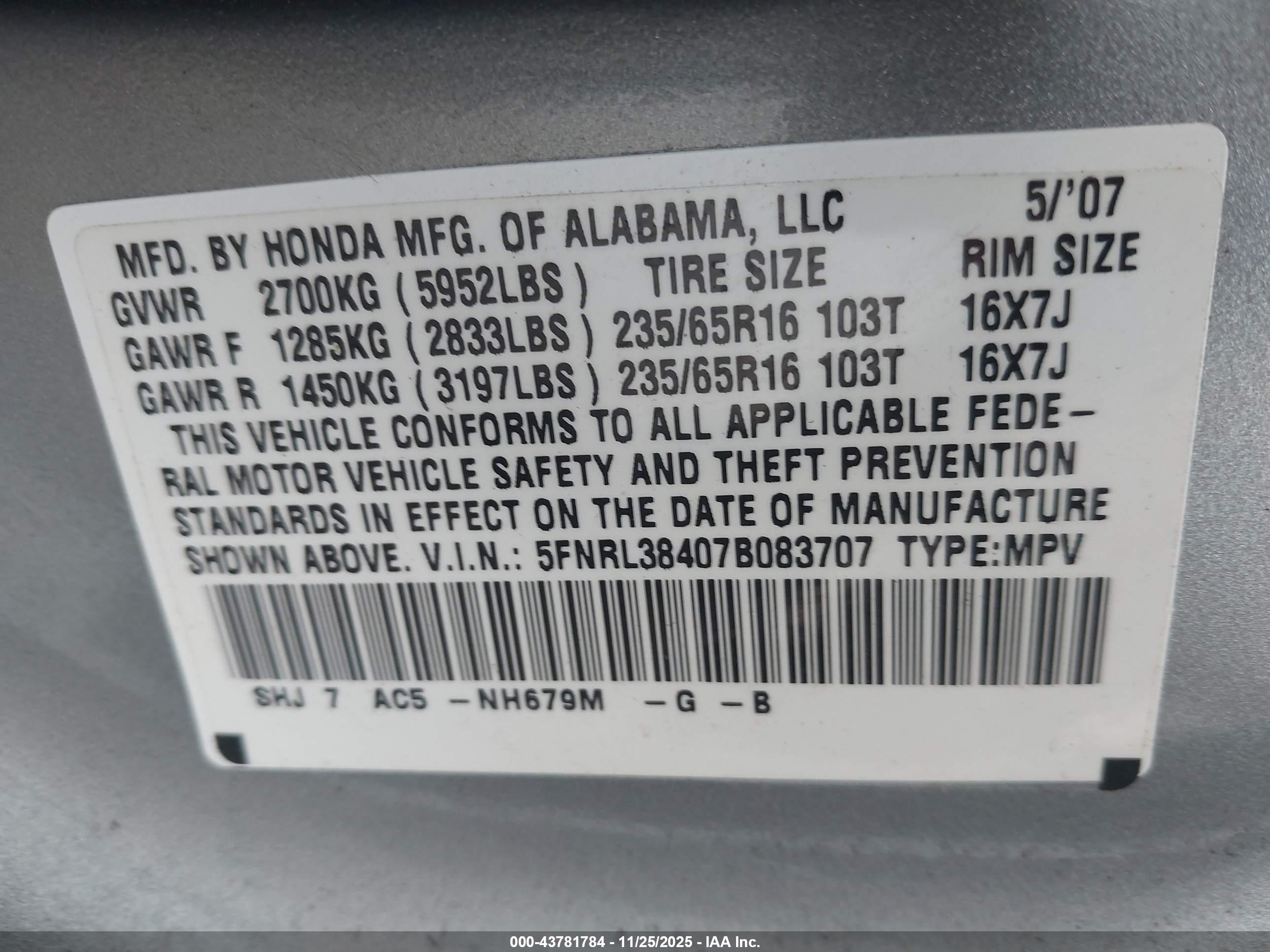 HONDA ODYSSEY image 9