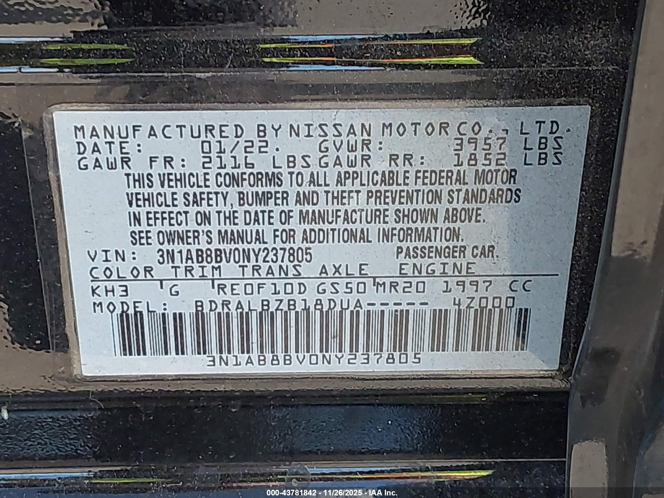NISSAN SENTRA image 9