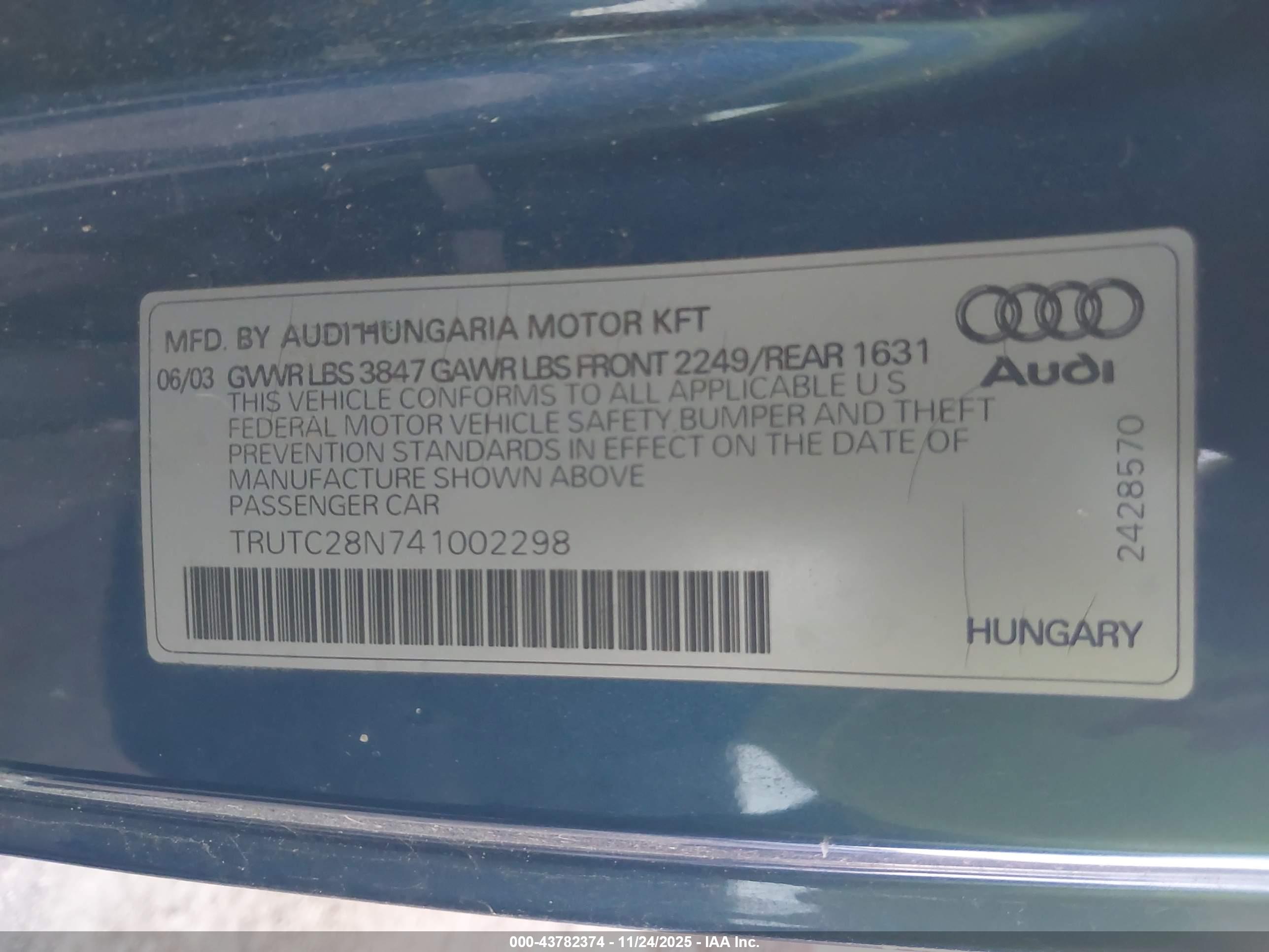 AUDI TT image 9