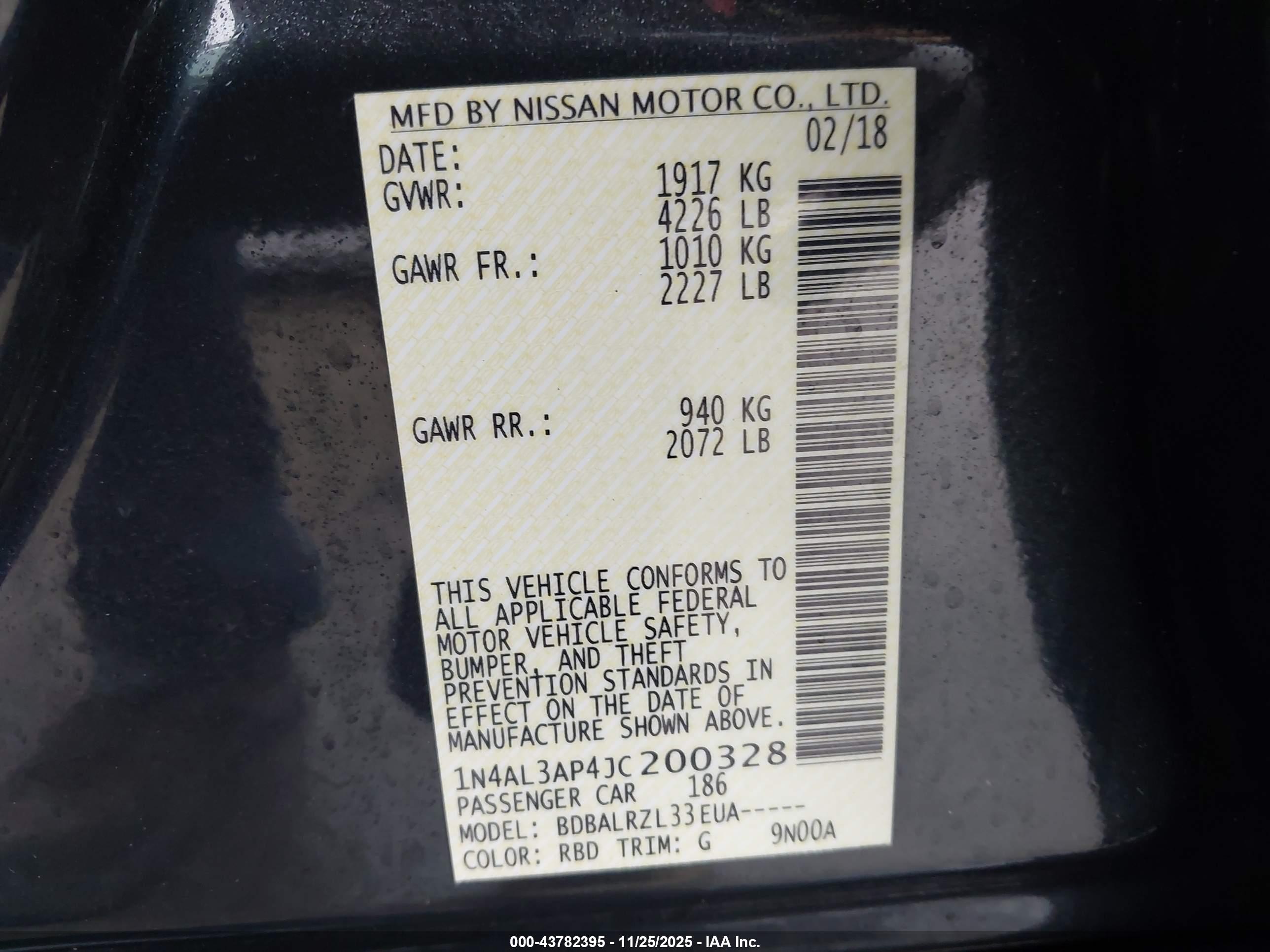 NISSAN ALTIMA image 9