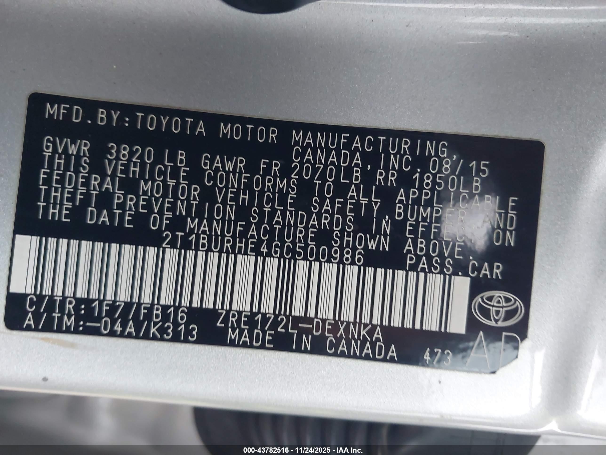 TOYOTA COROLLA image 9