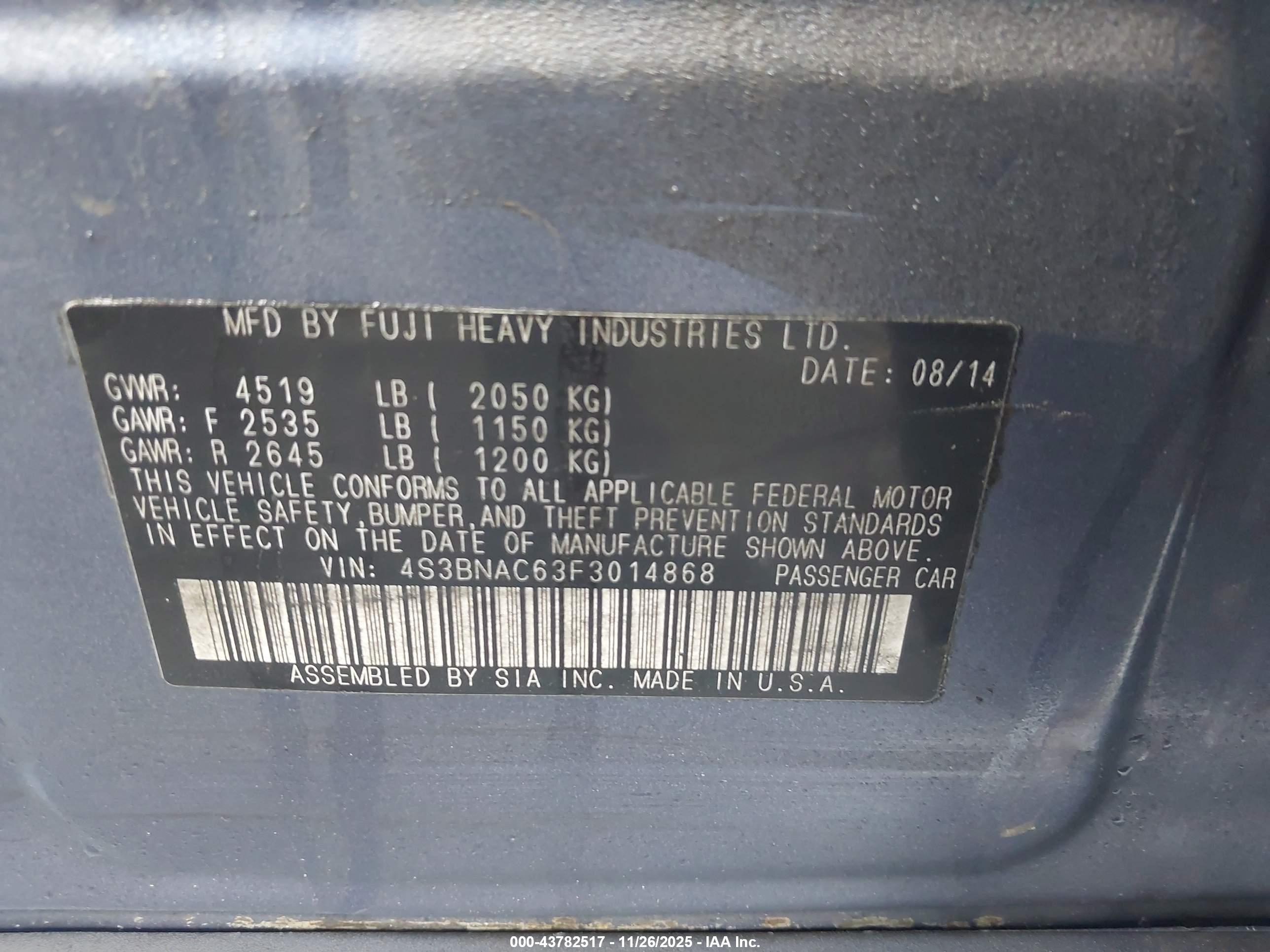 SUBARU LEGACY image 9