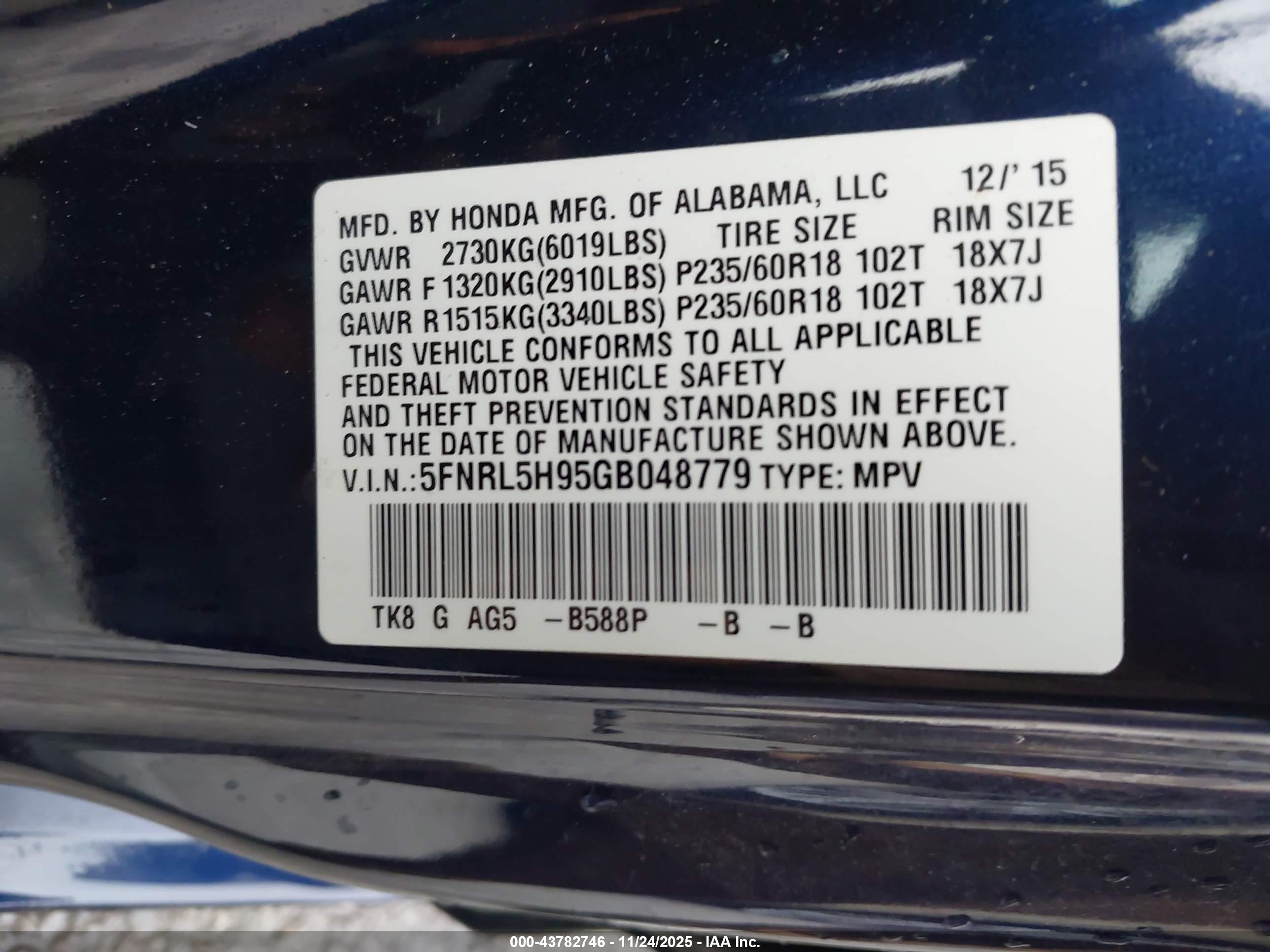 HONDA ODYSSEY image 9