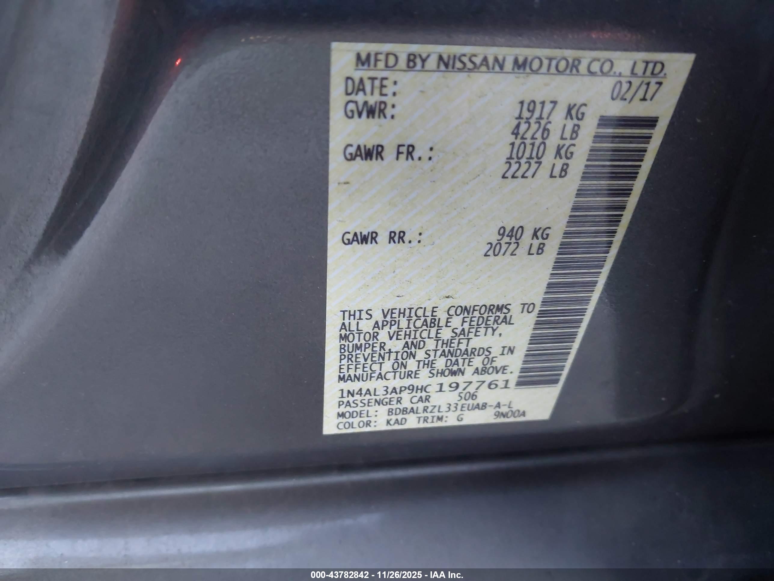 NISSAN ALTIMA image 9