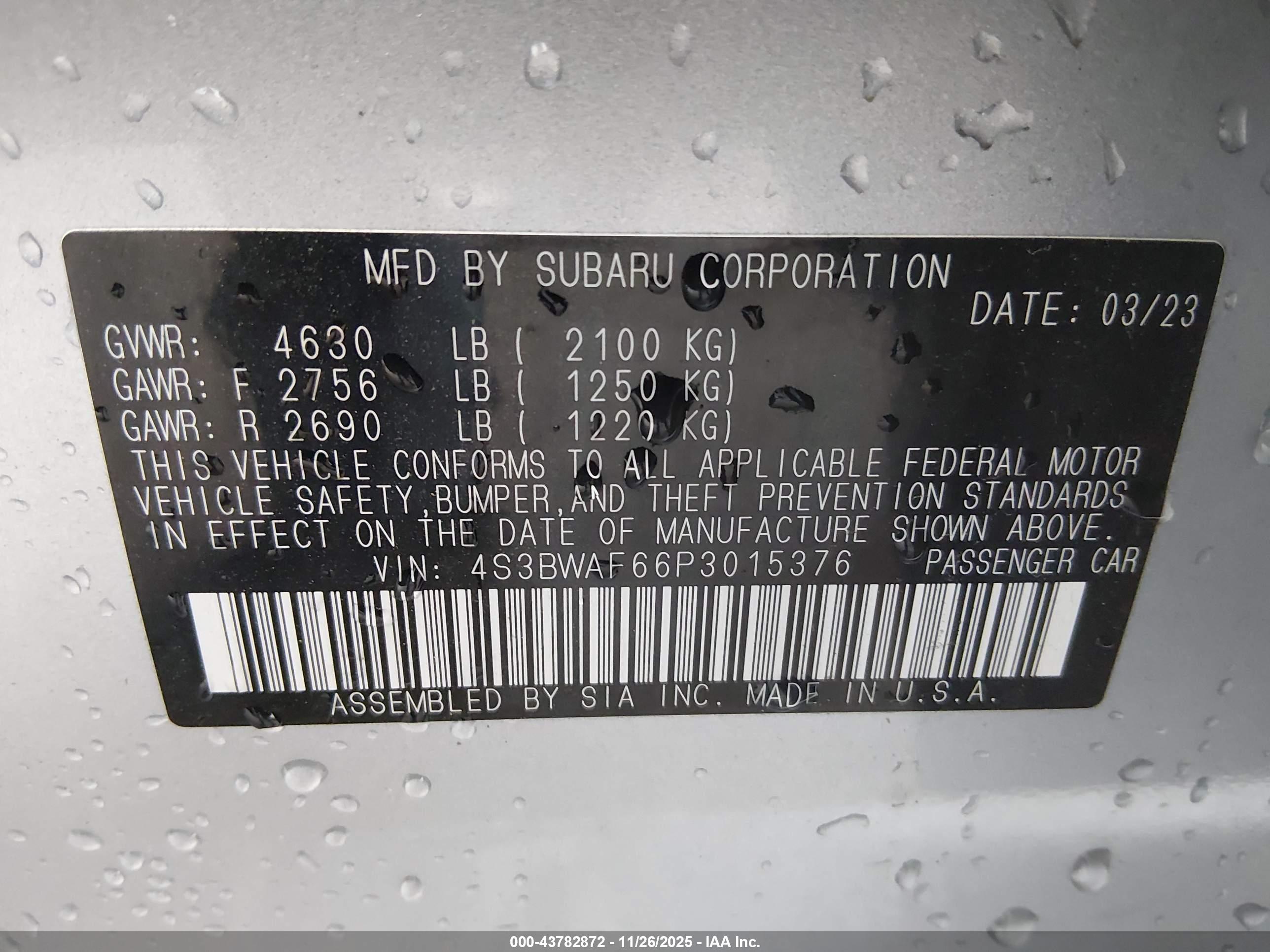 SUBARU LEGACY image 9
