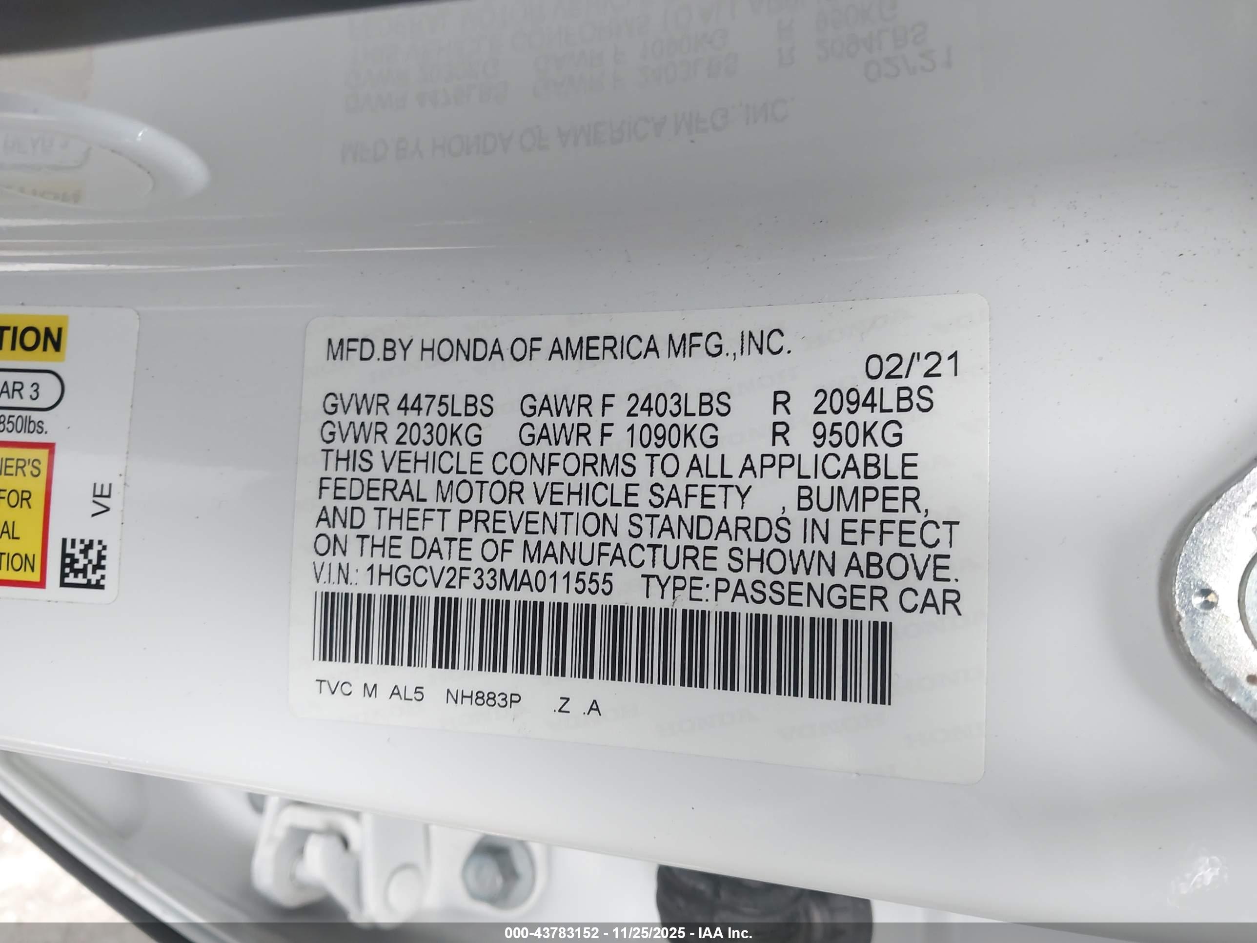 HONDA ACCORD image 9
