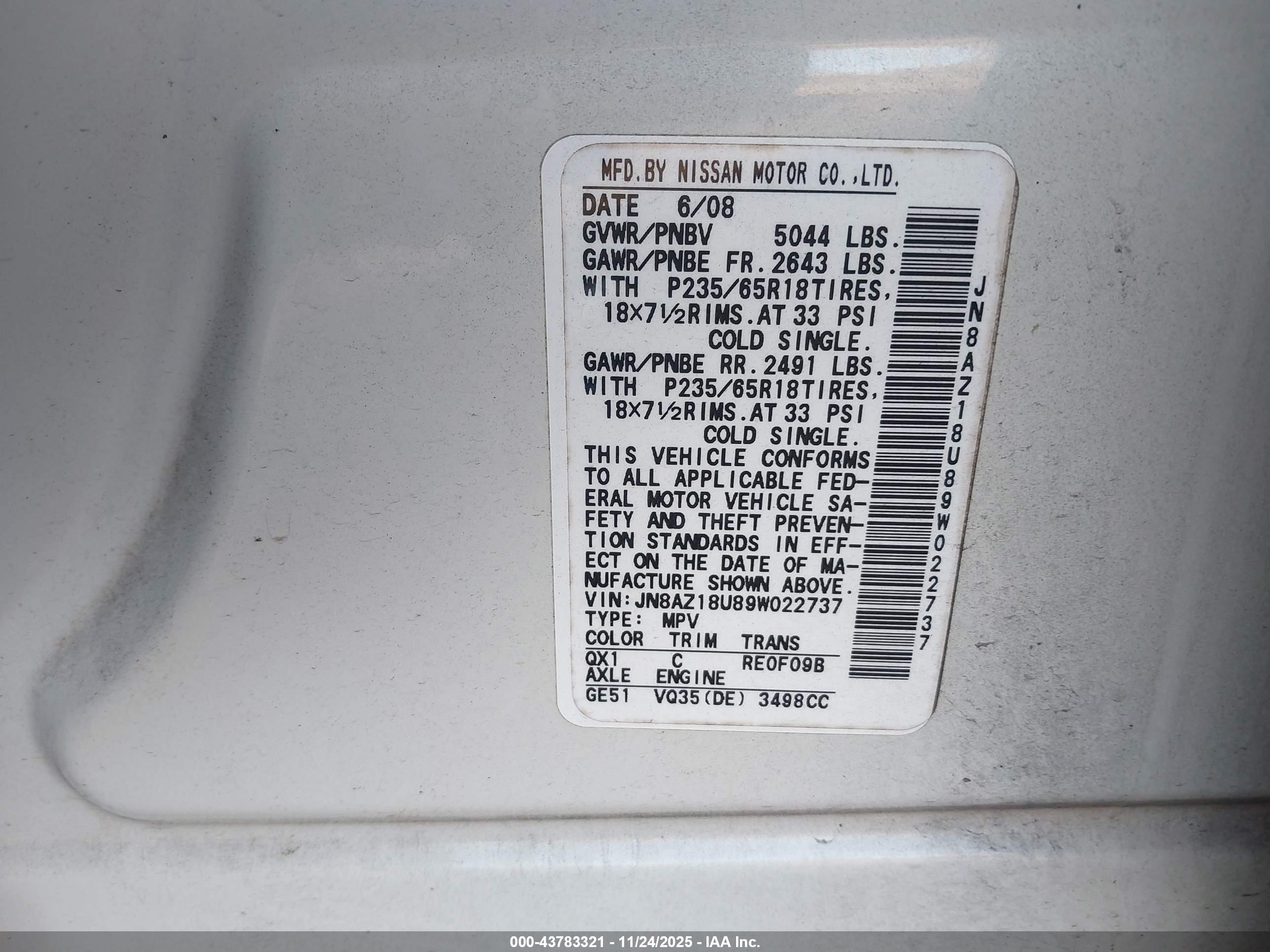 NISSAN MURANO image 9