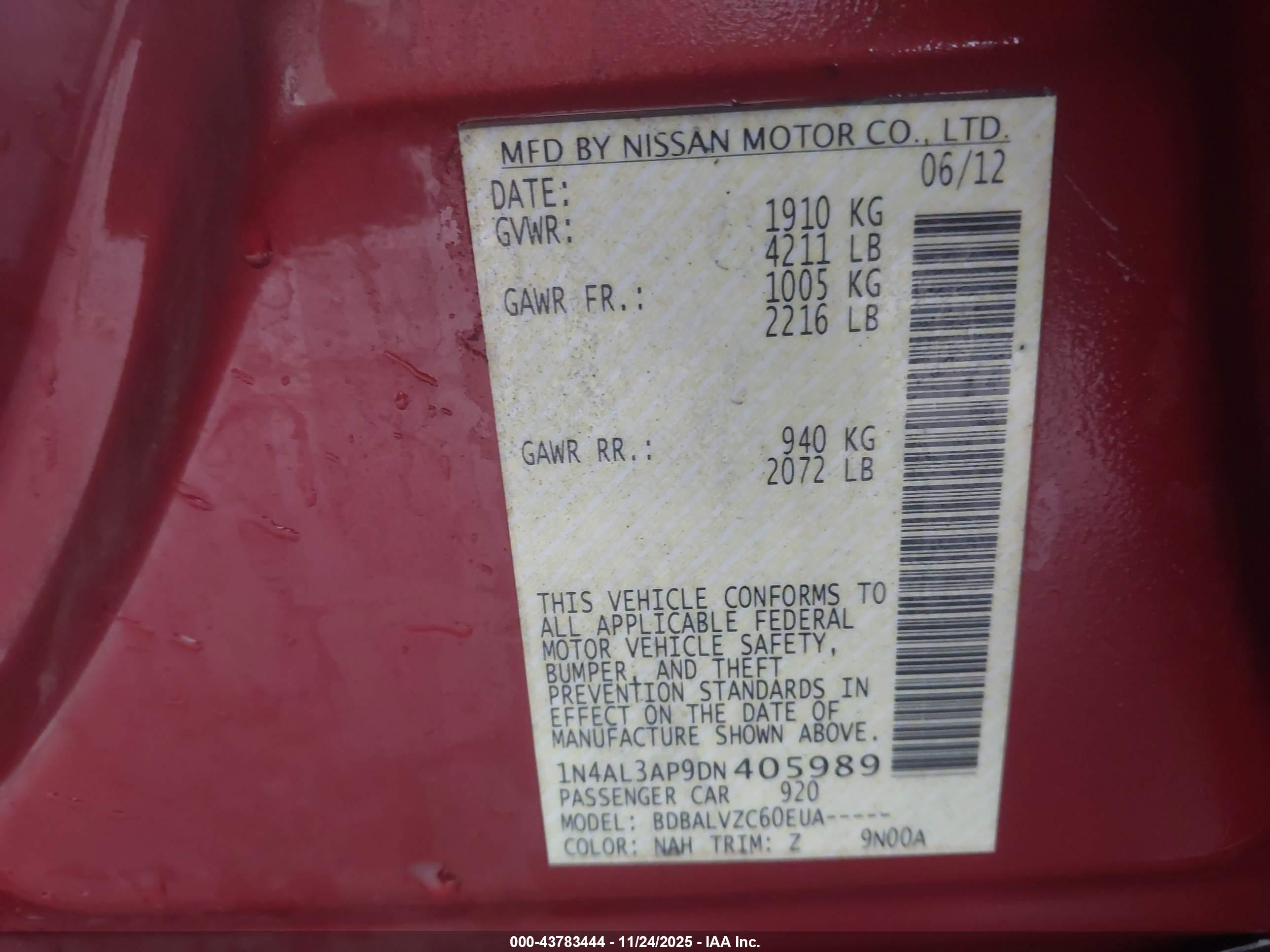 NISSAN ALTIMA image 9