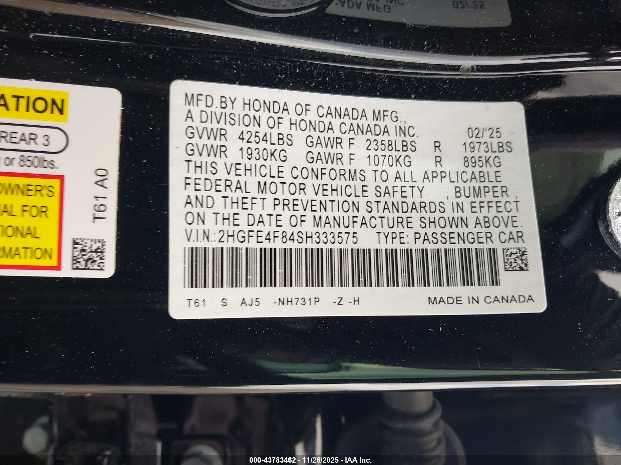 HONDA CIVIC image 9