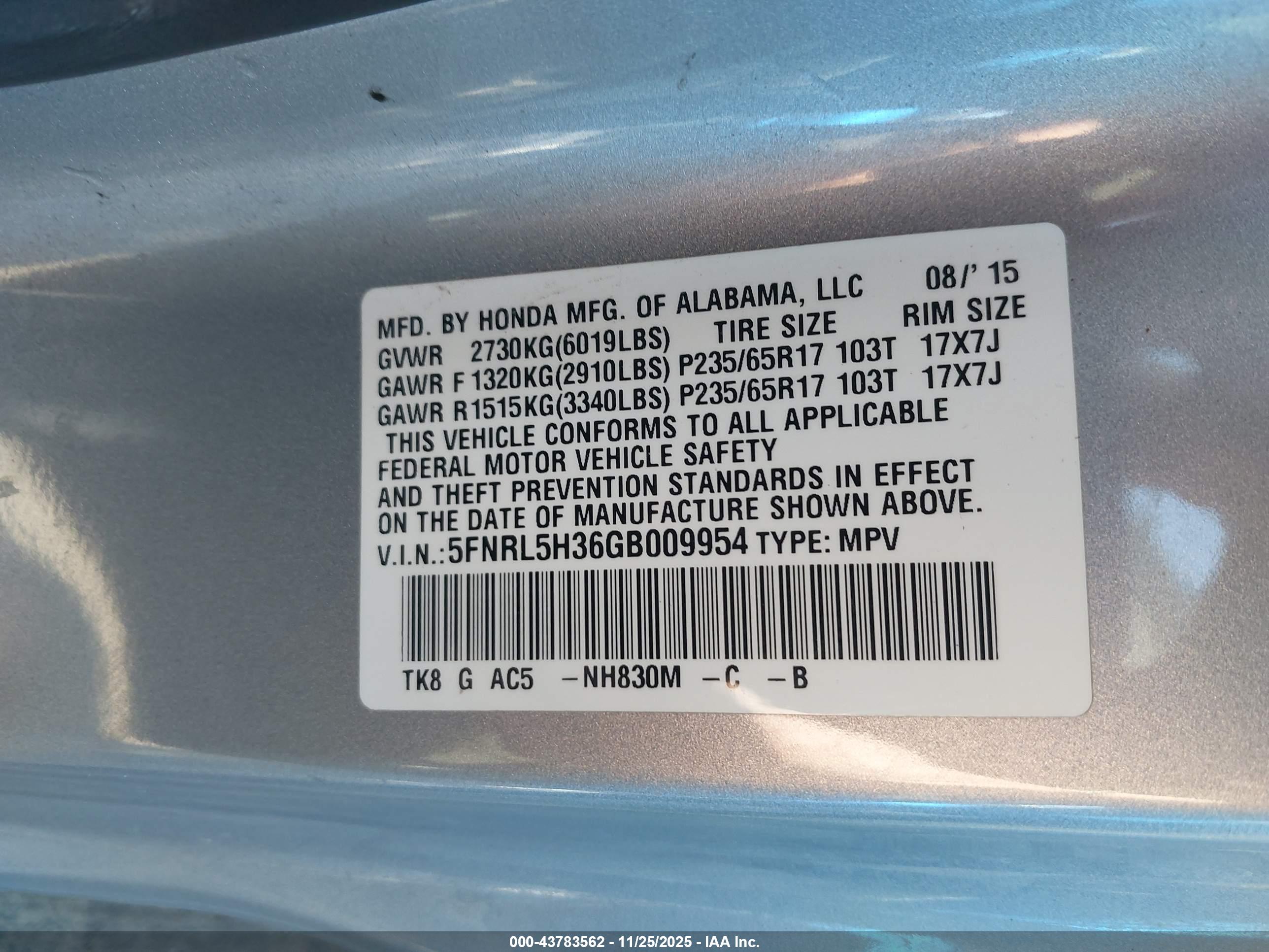 HONDA ODYSSEY image 9