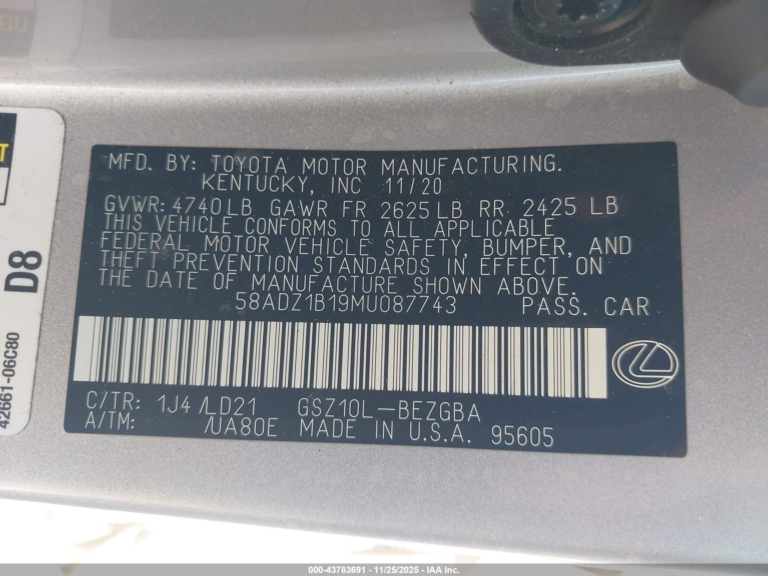 LEXUS ES image 9