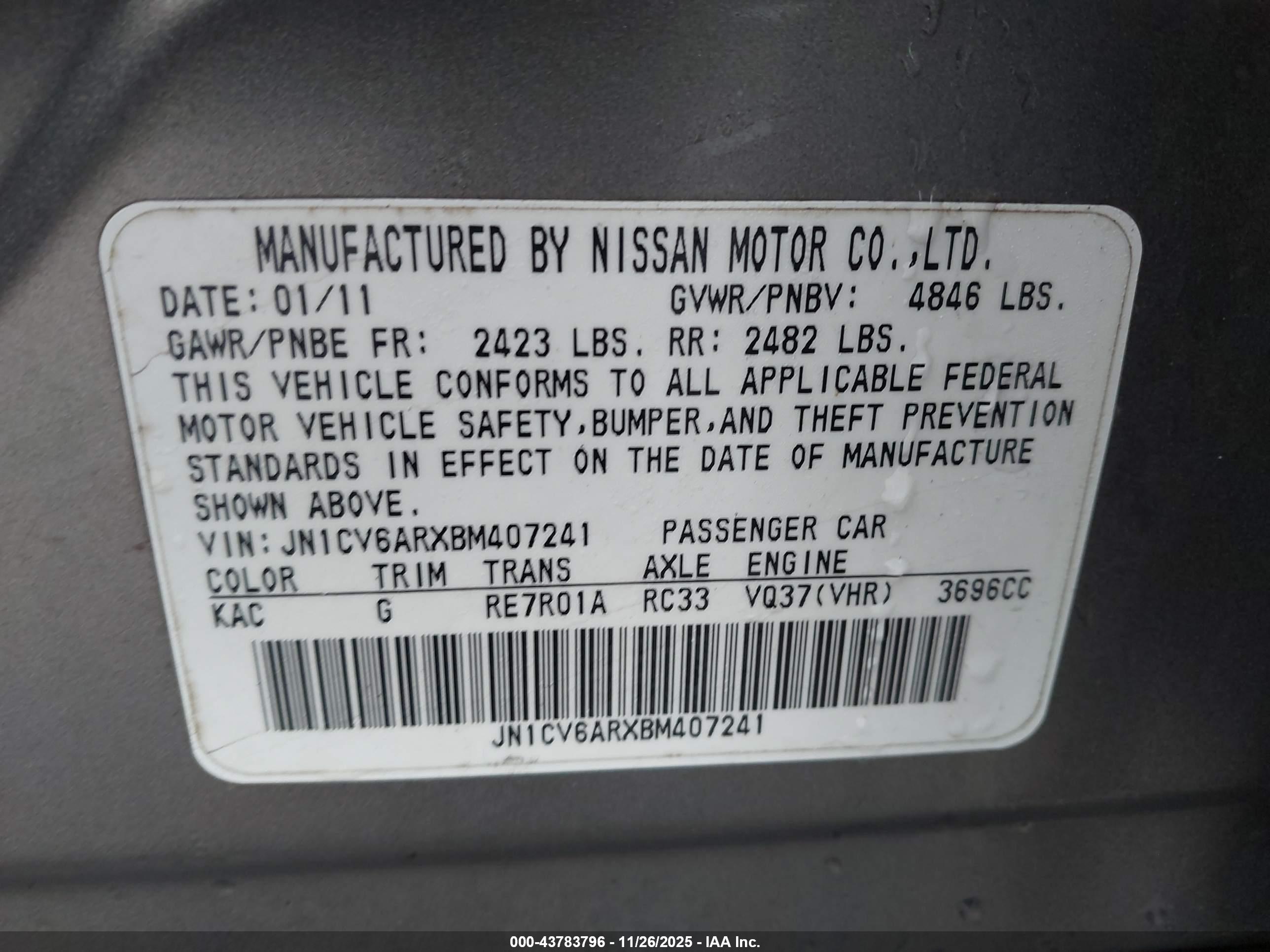 INFINITI G37X image 9