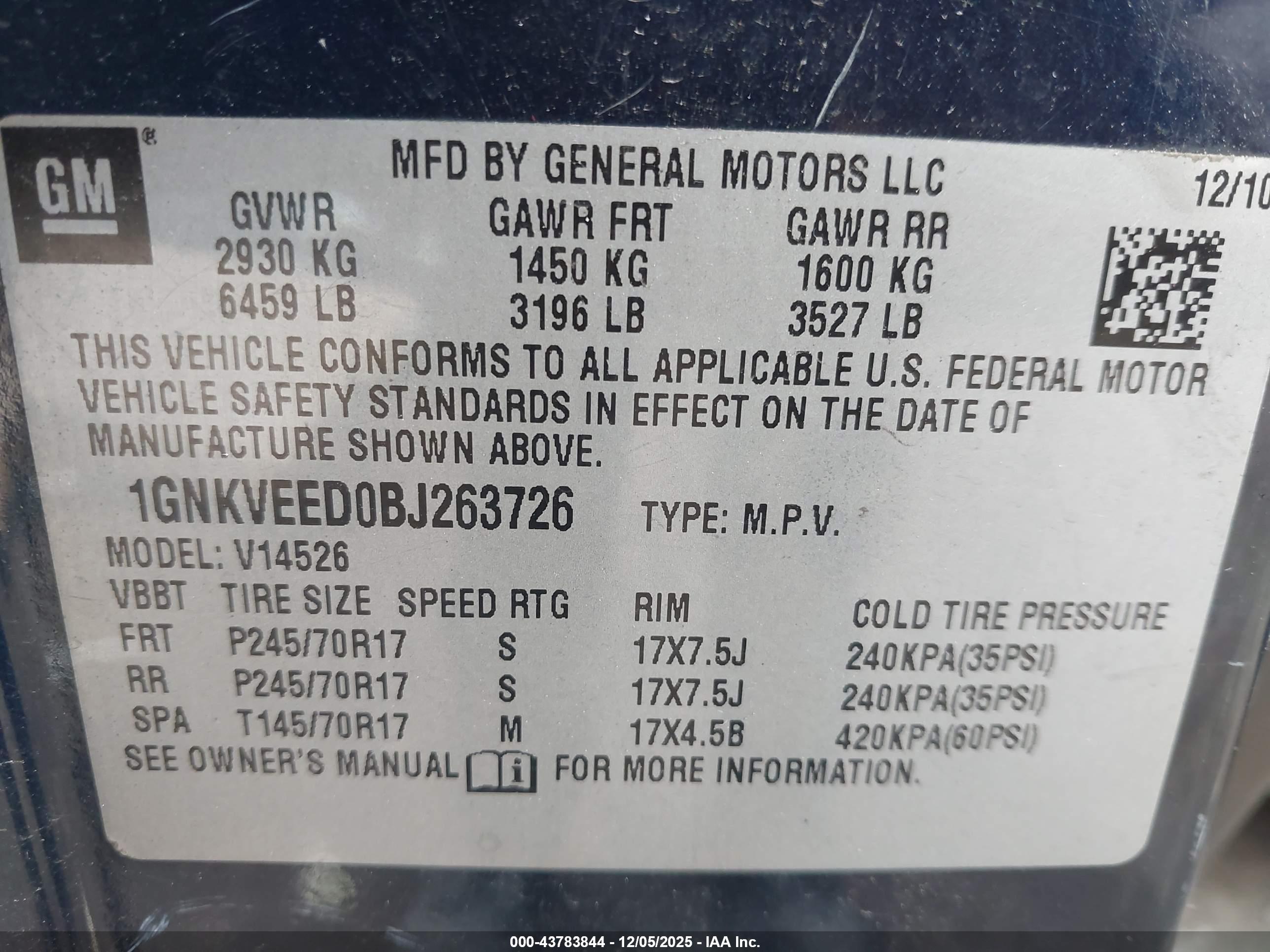 CHEVROLET TRAVERSE image 9