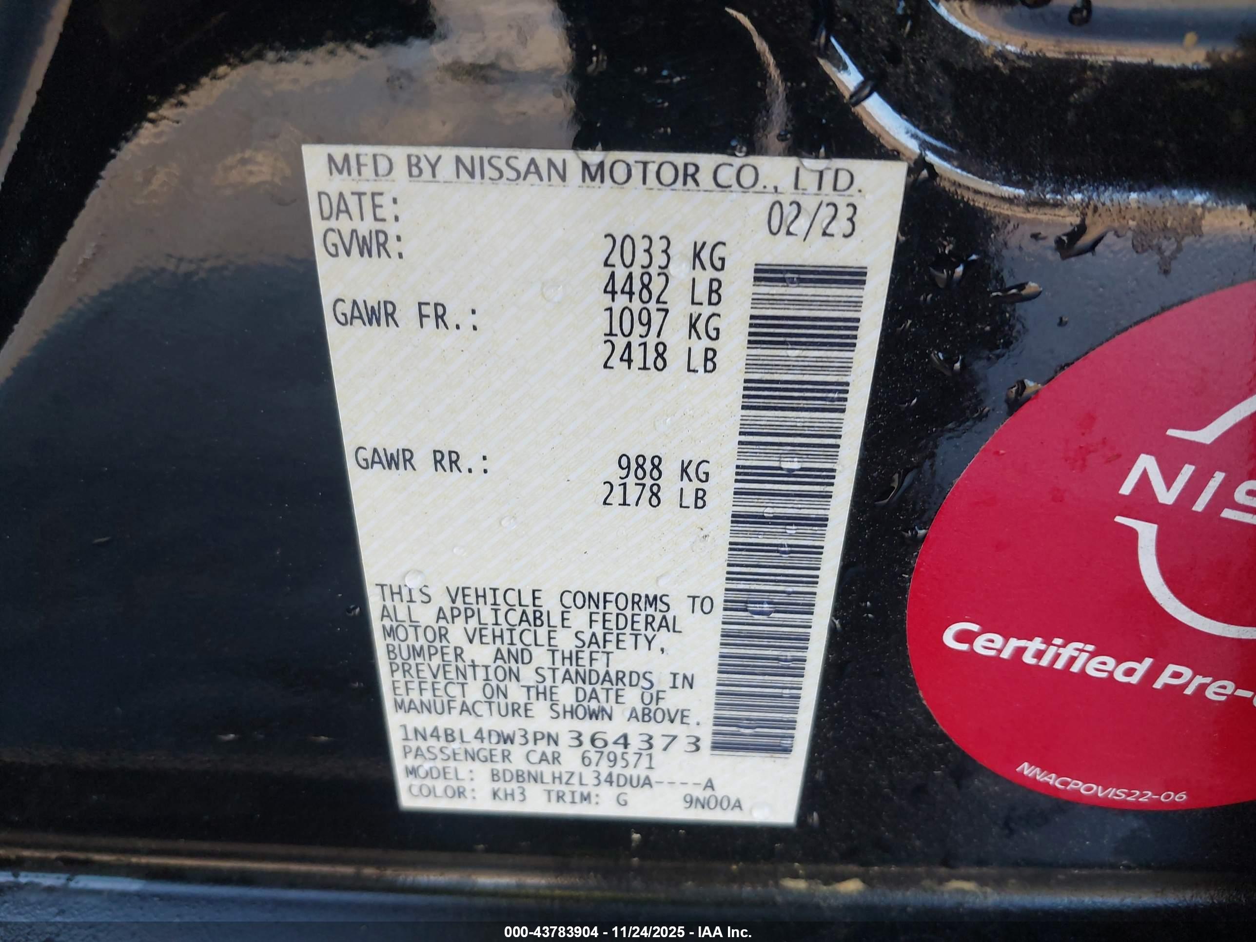 NISSAN ALTIMA image 9