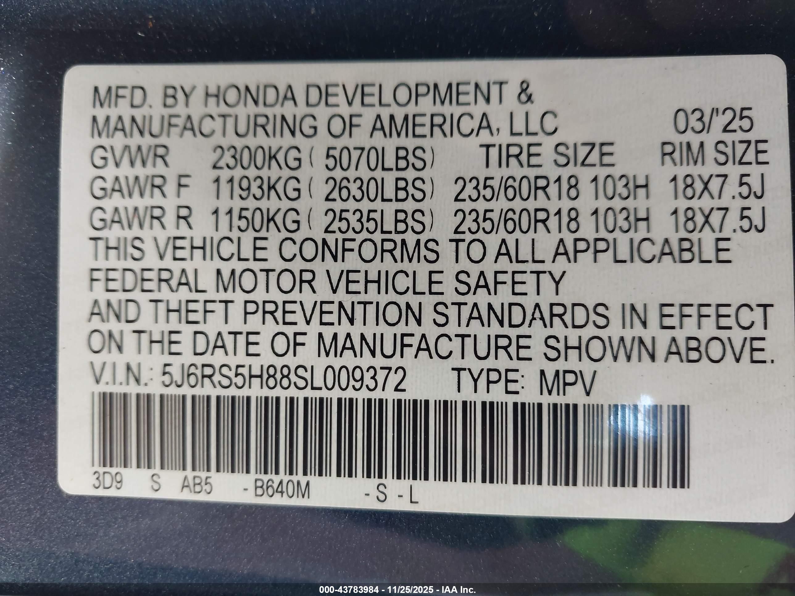 HONDA CR-V image 9