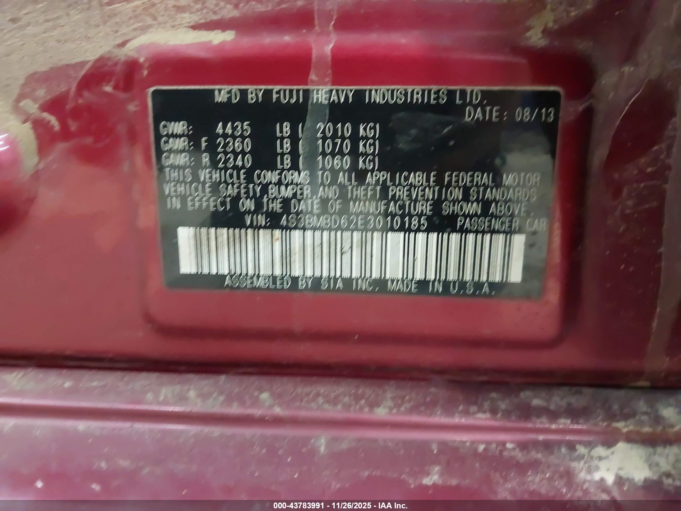 SUBARU LEGACY image 9