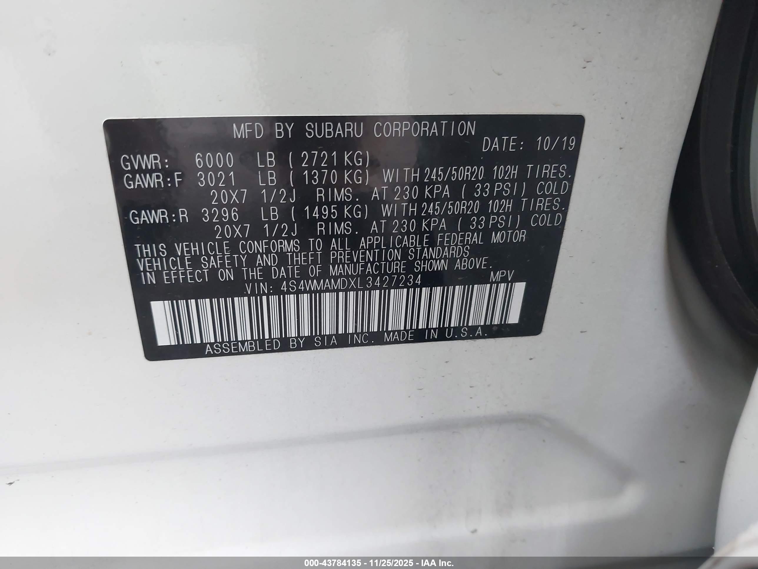 SUBARU ASCENT image 9