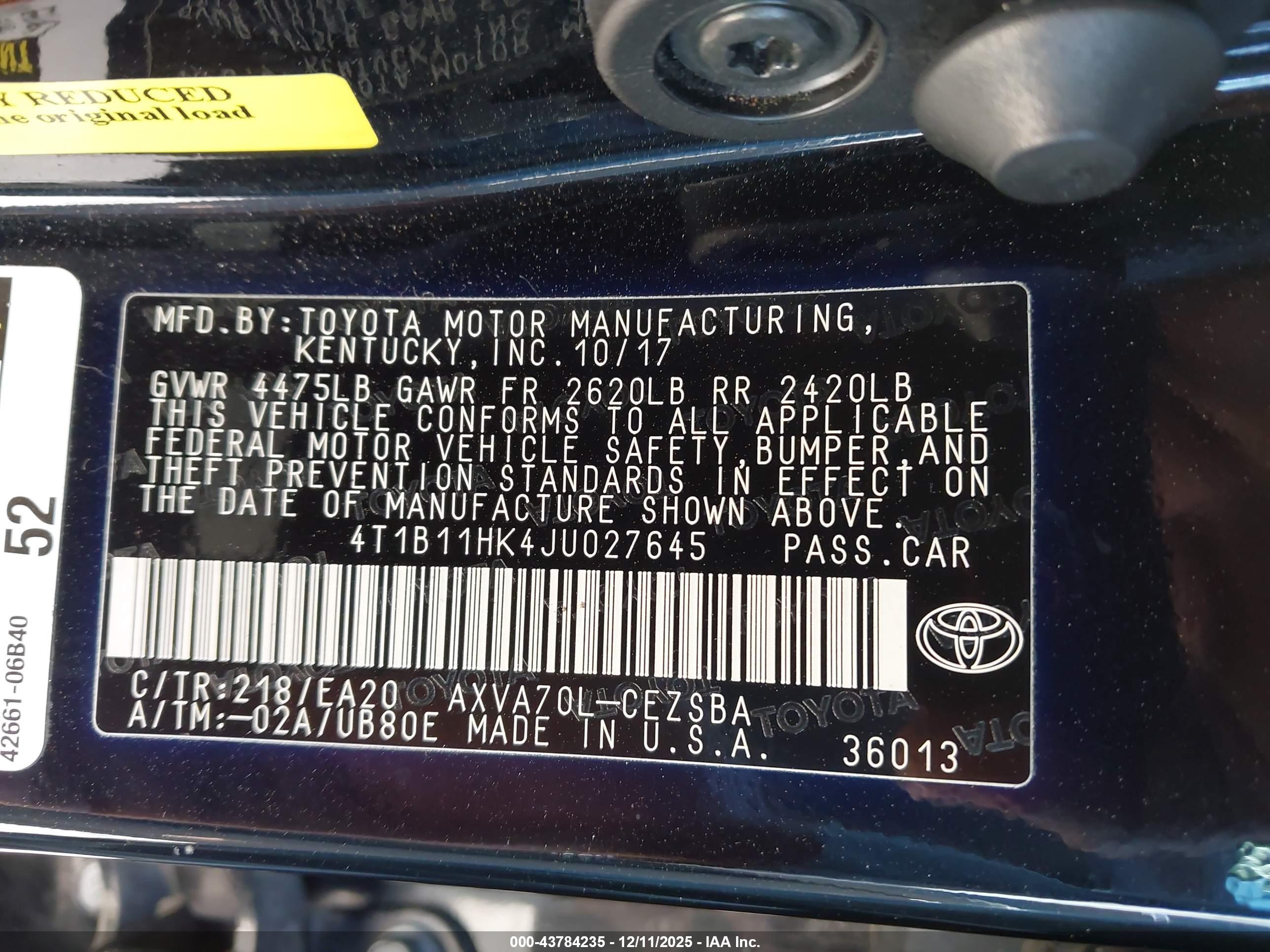 TOYOTA CAMRY image 9