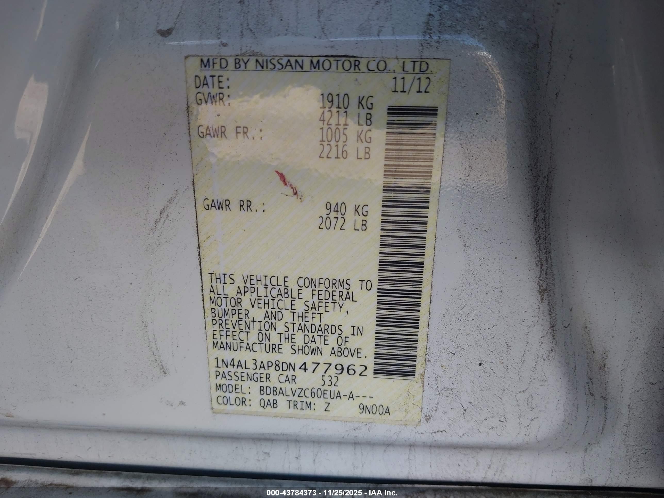 NISSAN ALTIMA image 9