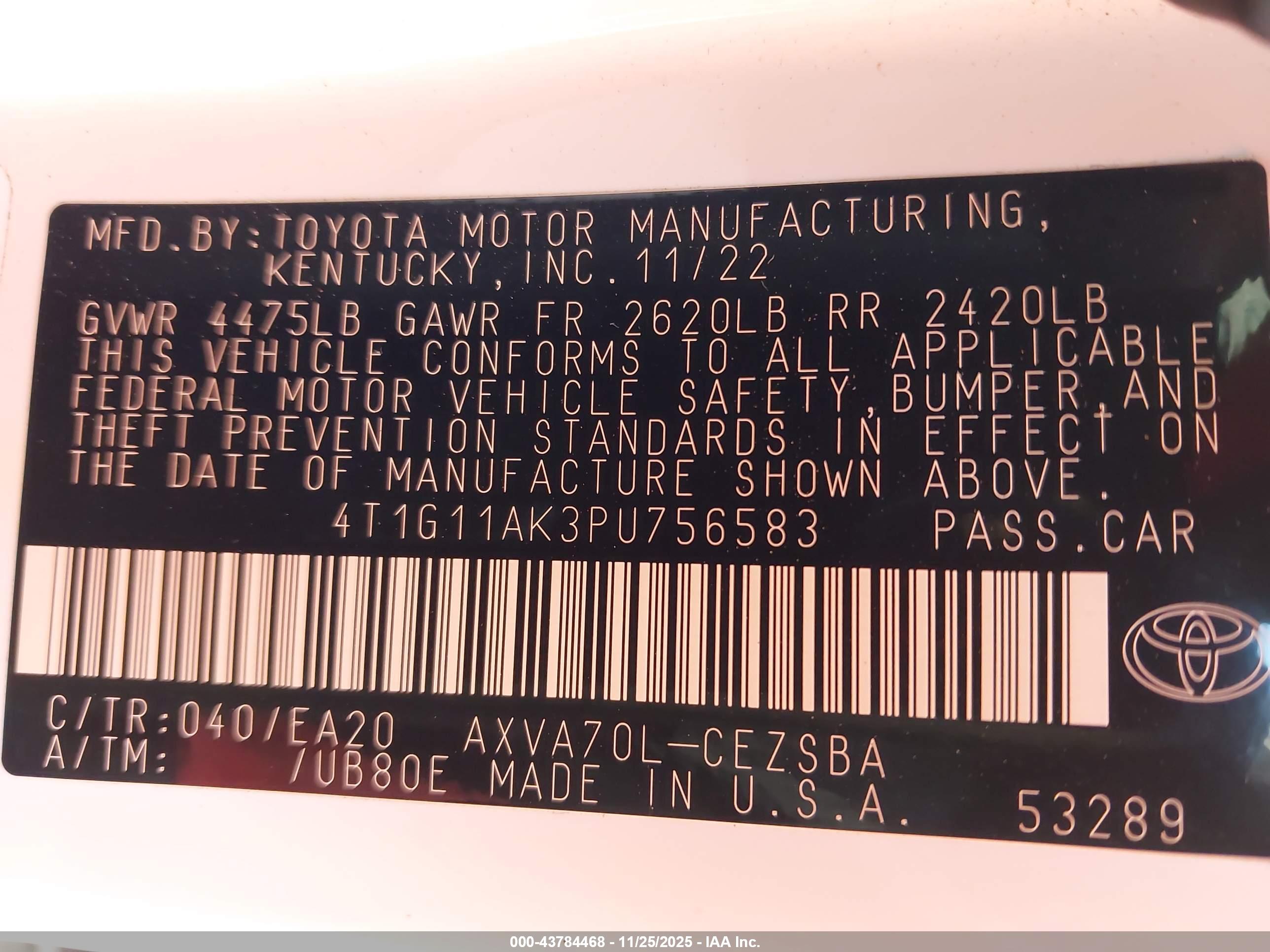 TOYOTA CAMRY image 9
