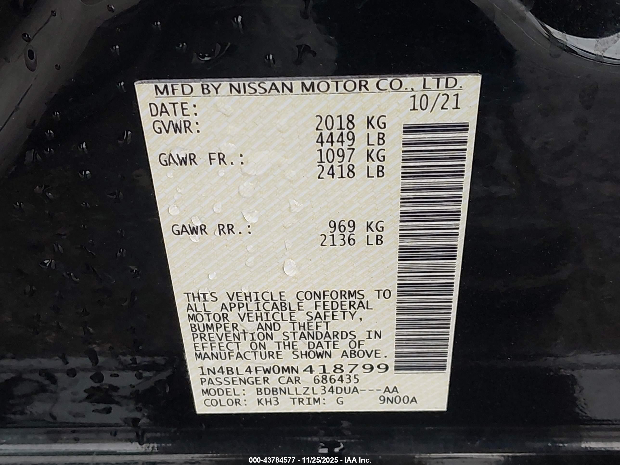 NISSAN ALTIMA image 9