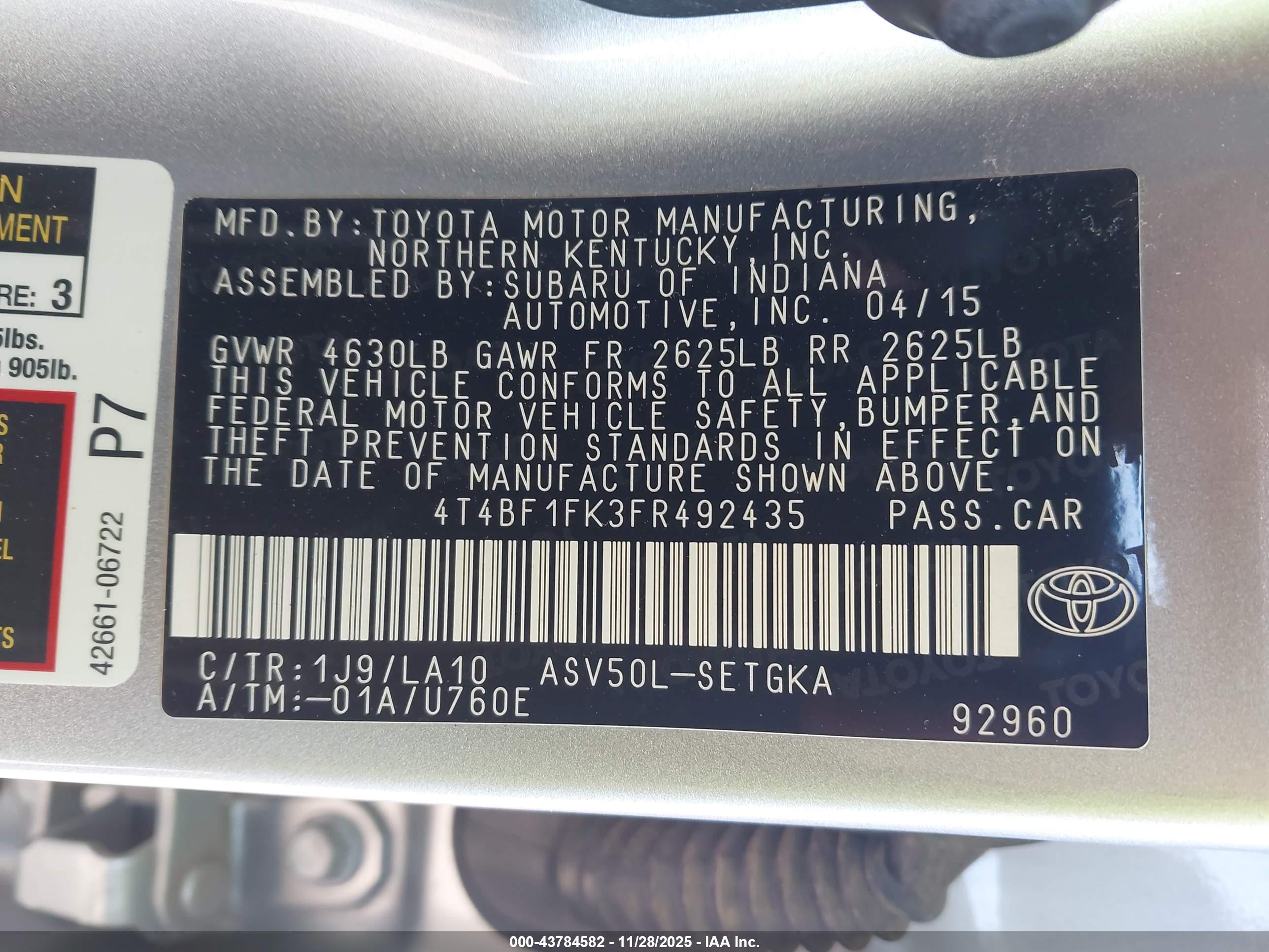 TOYOTA CAMRY image 9