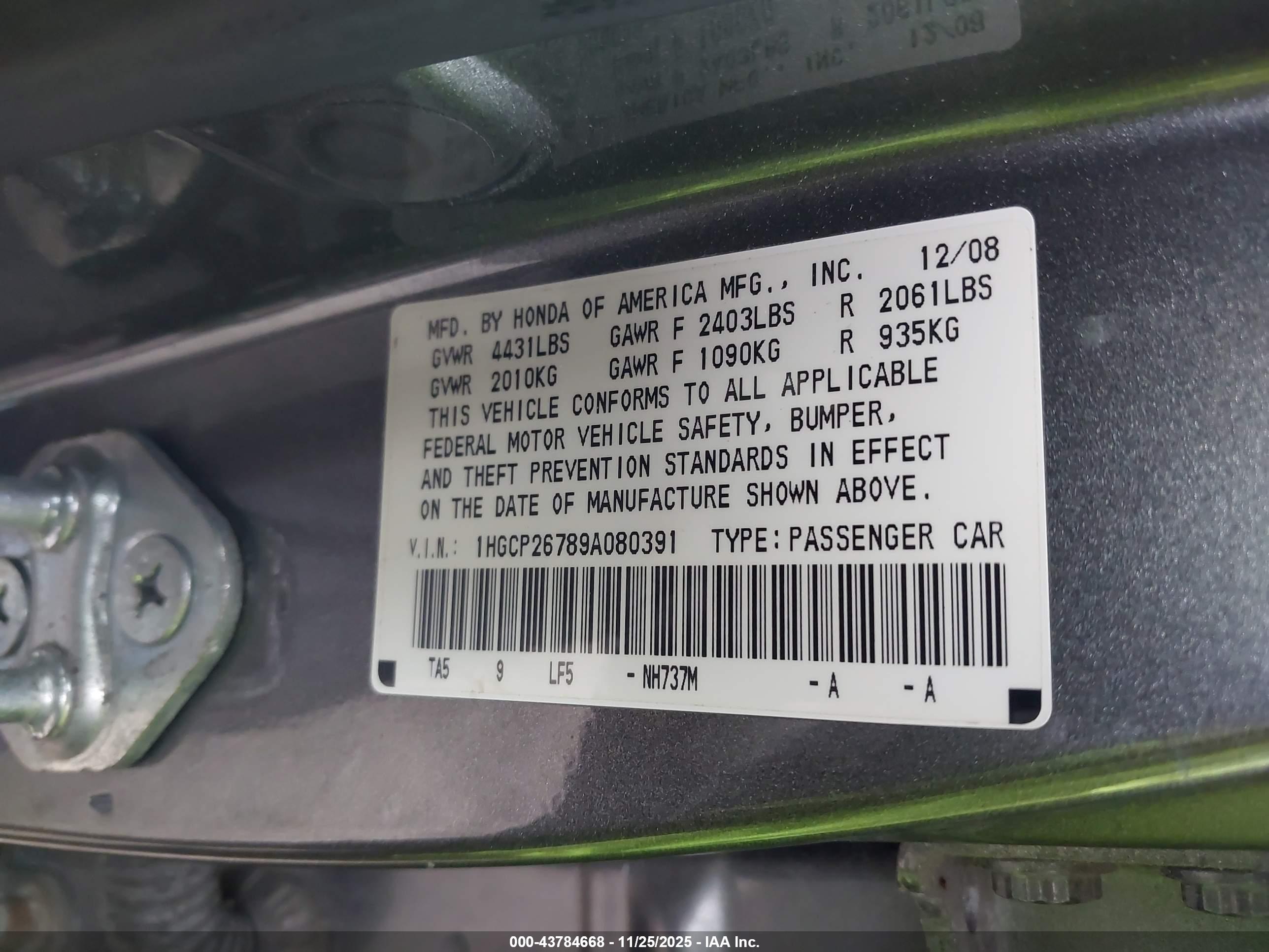 HONDA ACCORD image 9