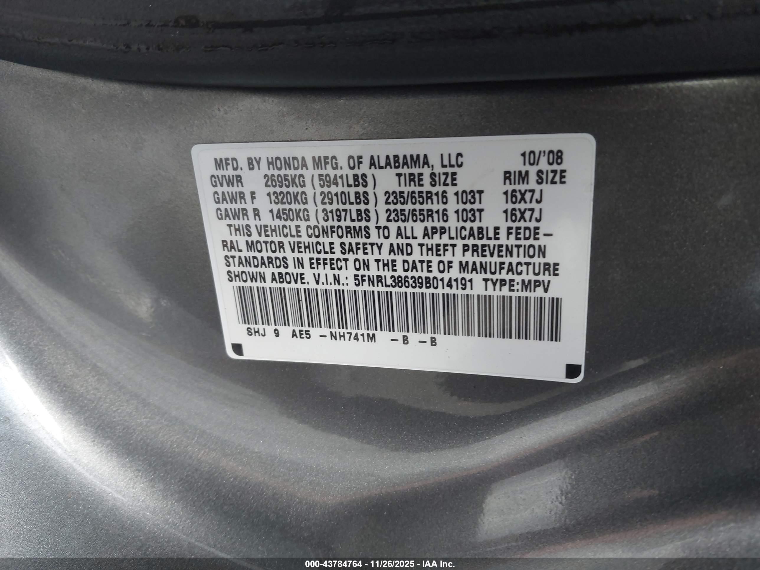 HONDA ODYSSEY image 9