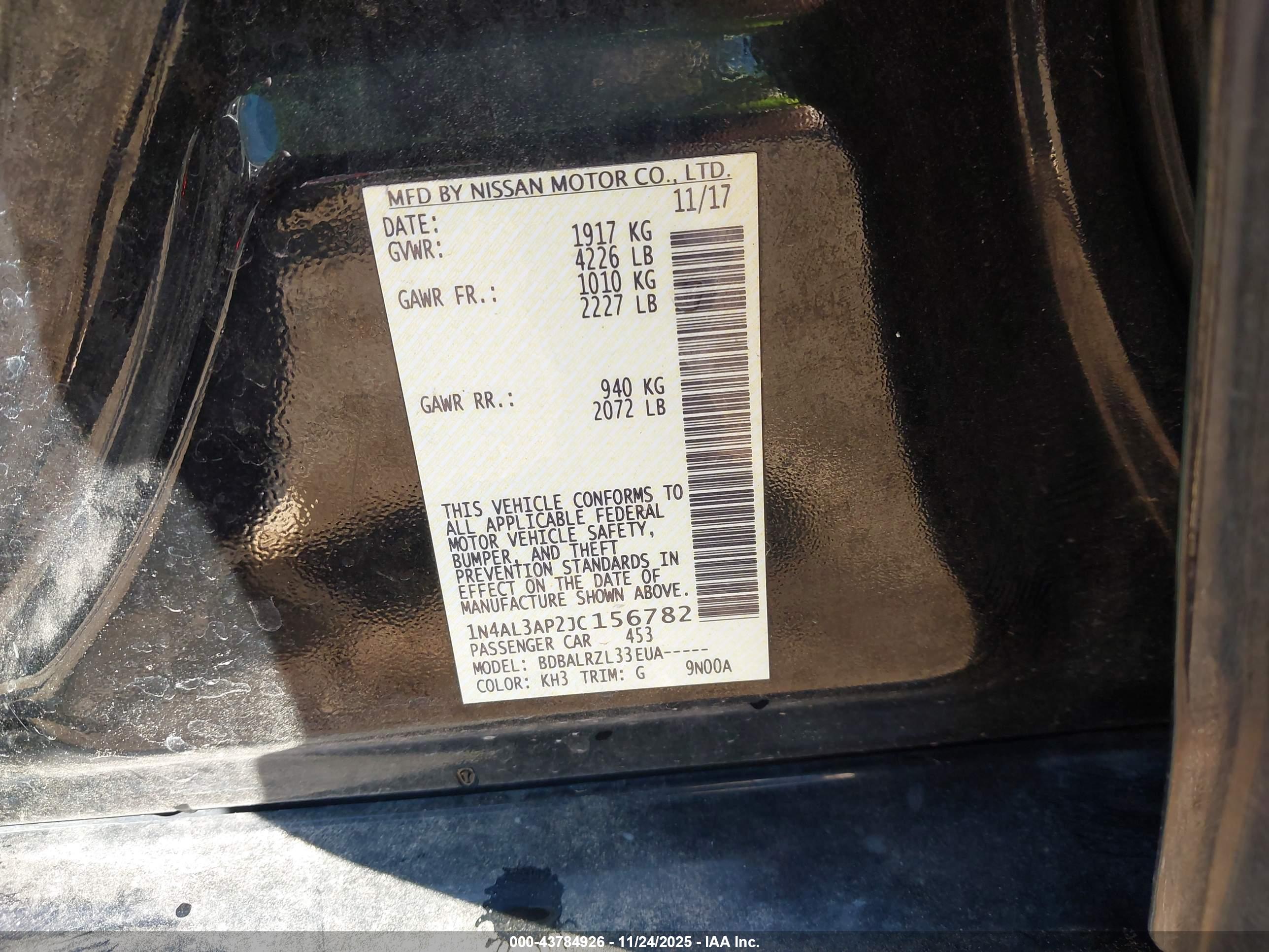 NISSAN ALTIMA image 9