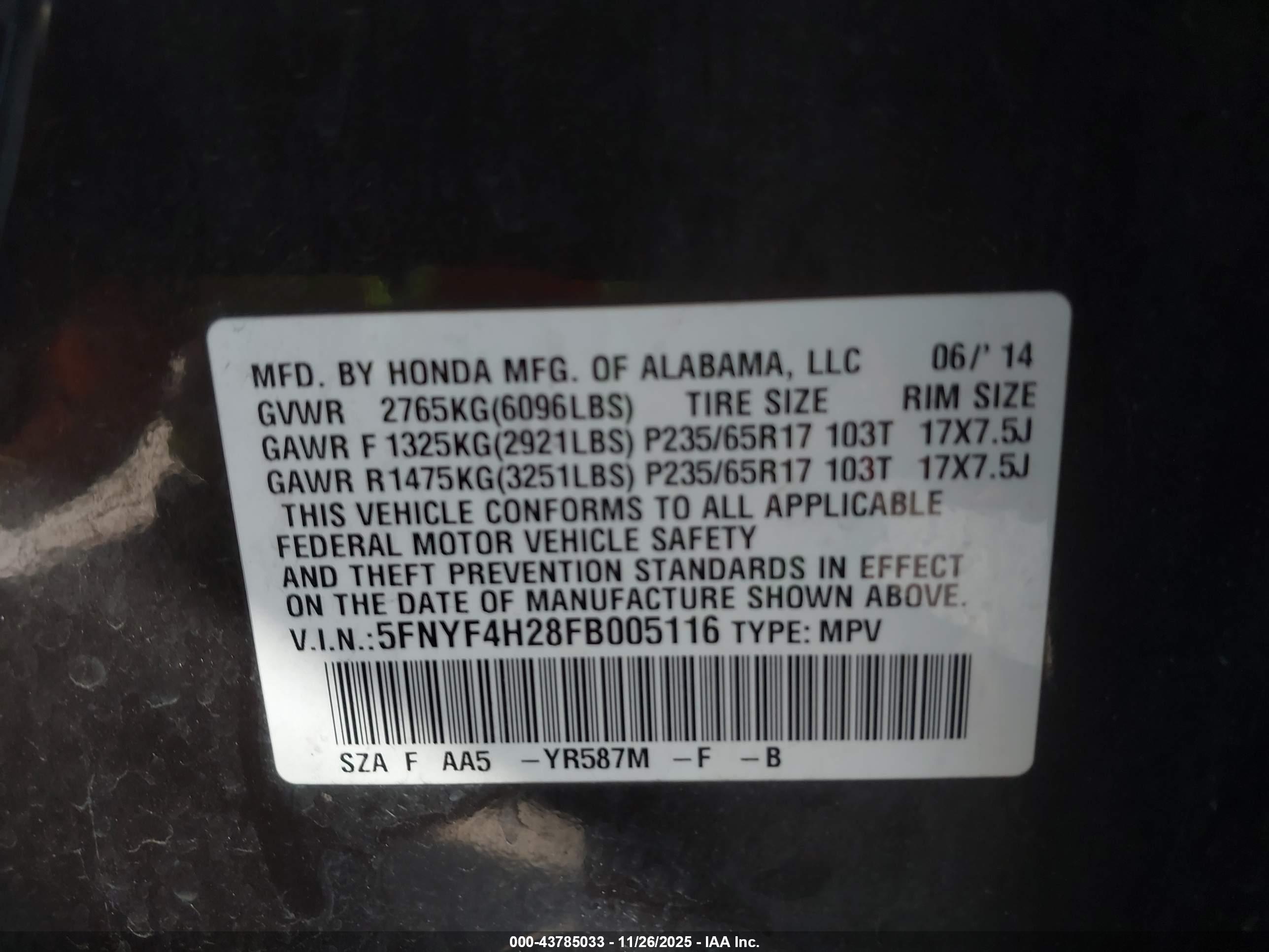 HONDA PILOT image 9