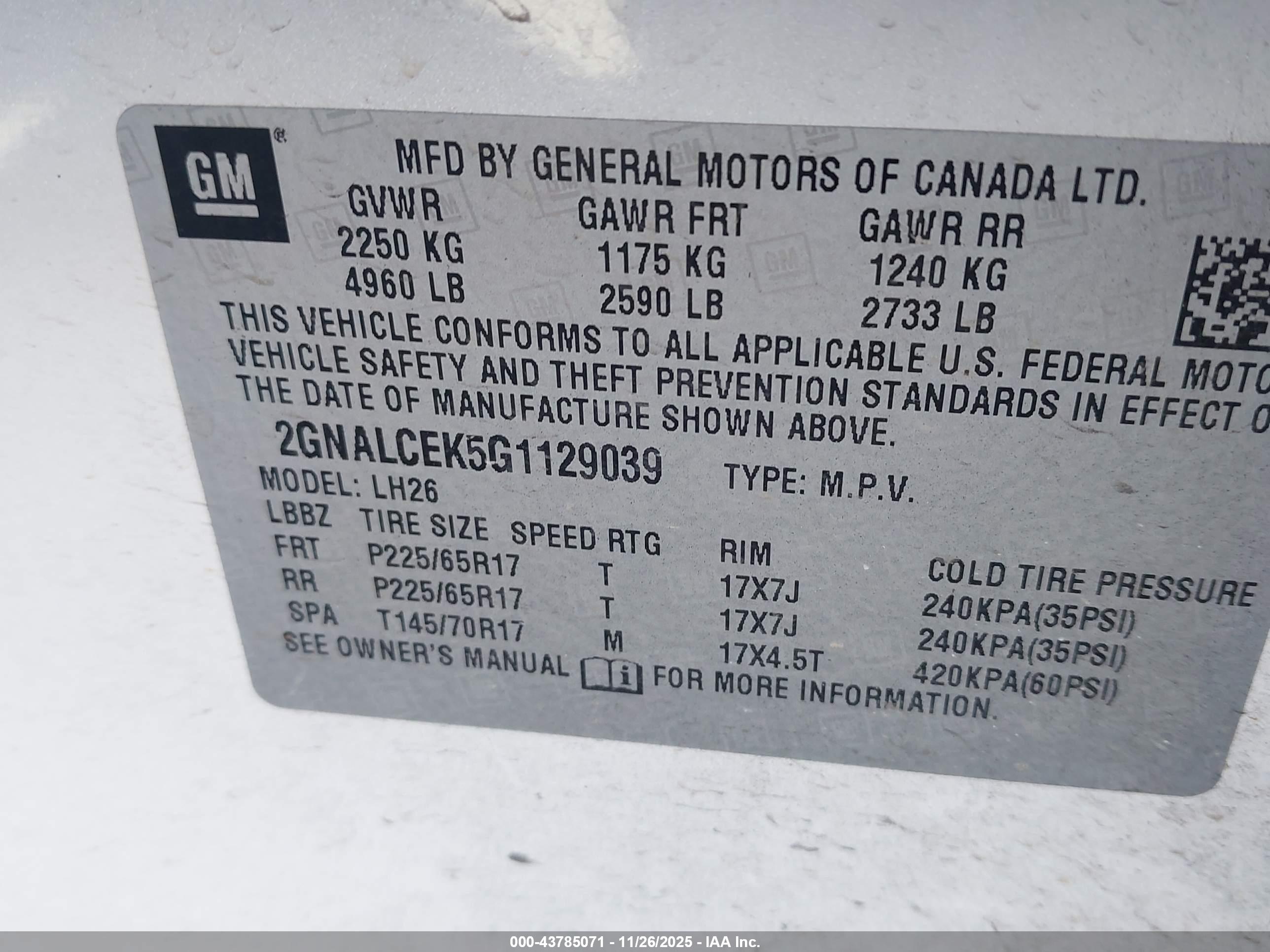 CHEVROLET EQUINOX image 9