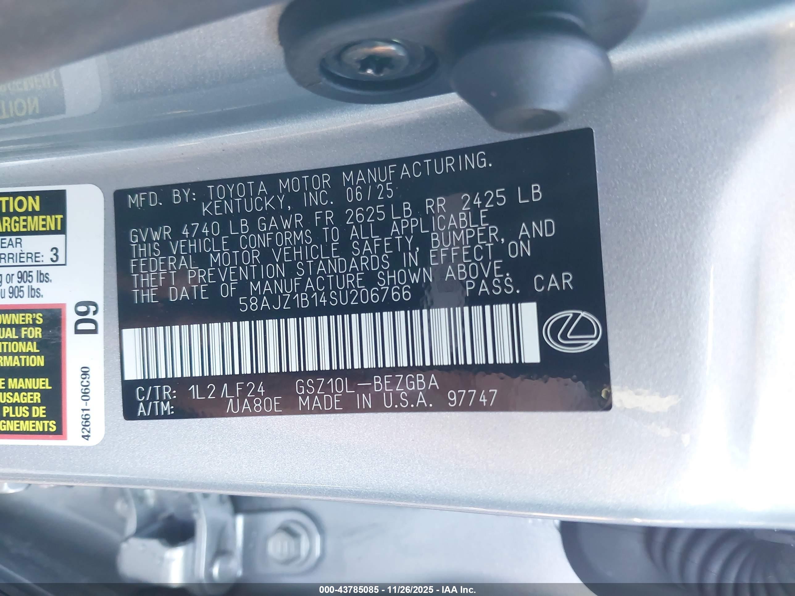LEXUS ES image 9