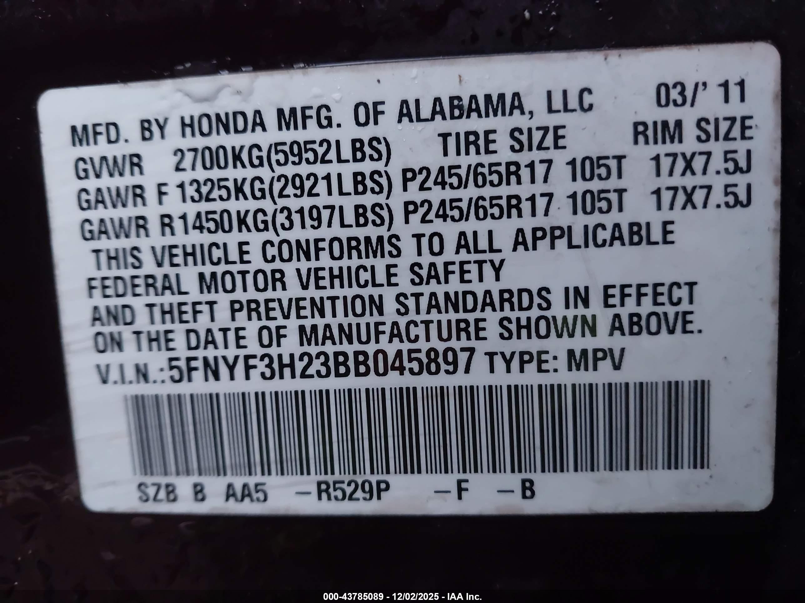 HONDA PILOT image 9